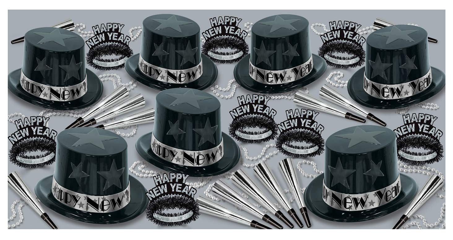 Silver New Year Star Asst for 50