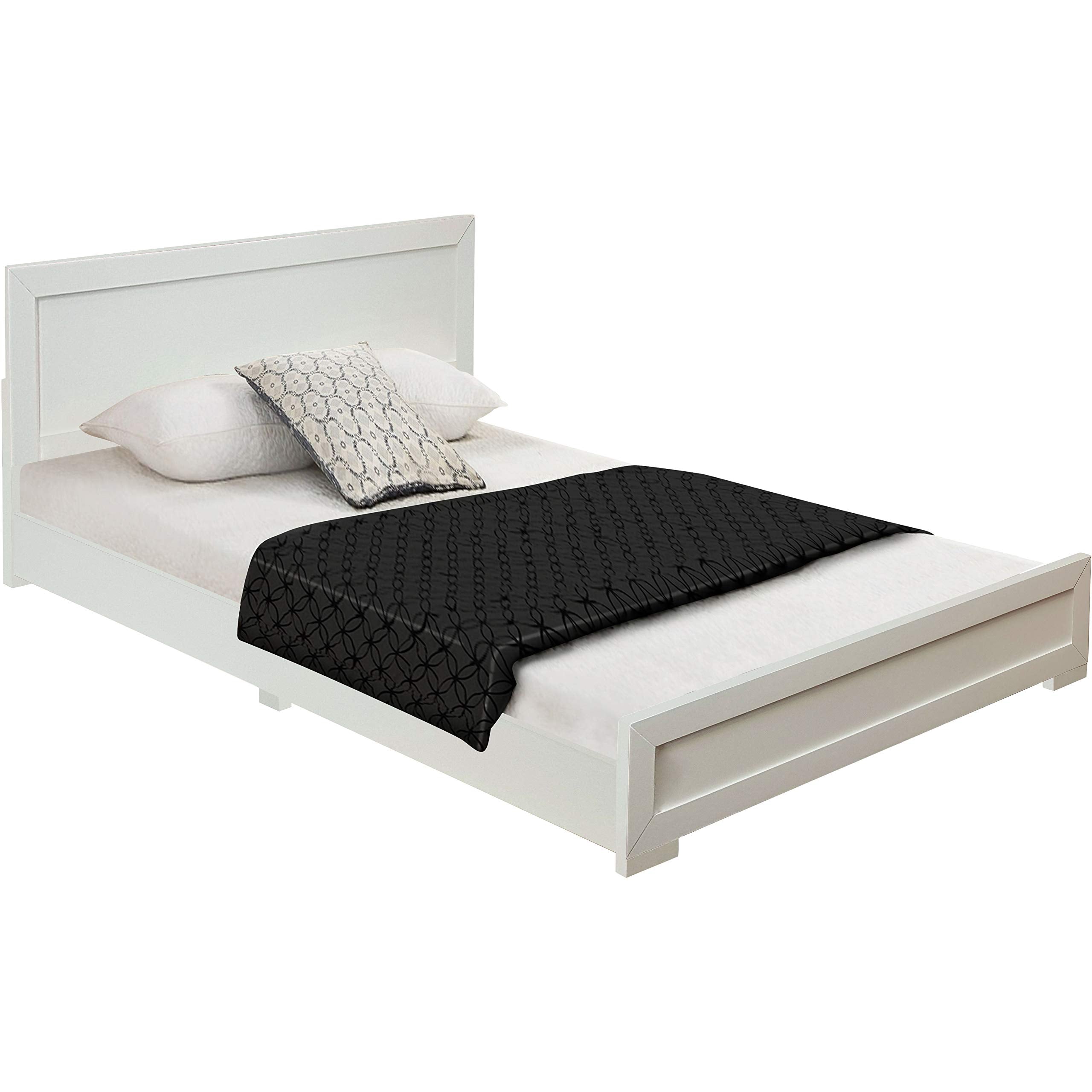 Camden Isle Oxford Platform Bed, White, Queen