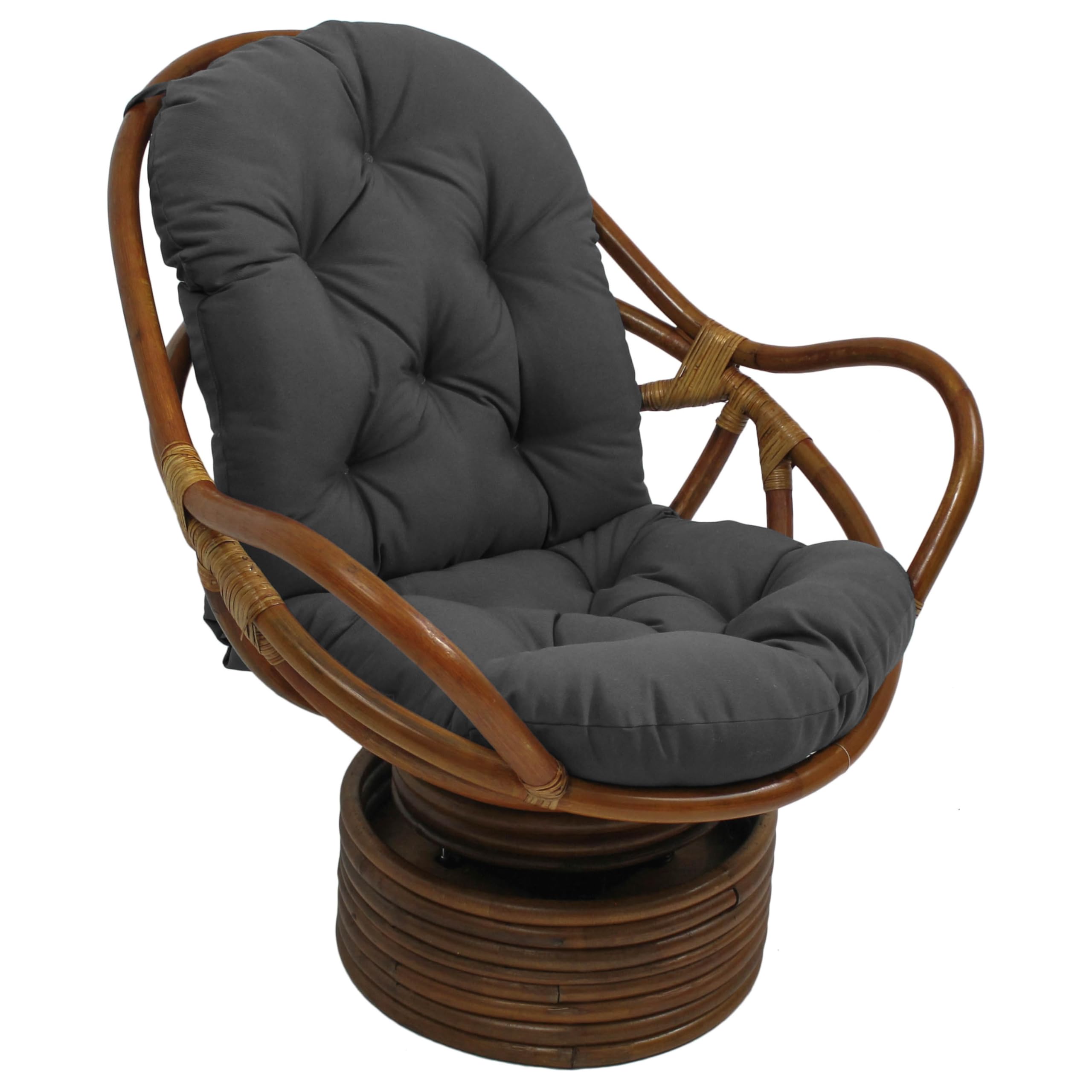 48-inch by 24-inch Solid Outdoor Spun Polyester Swivel Rocker Cushion 93310-REO-SOL-15