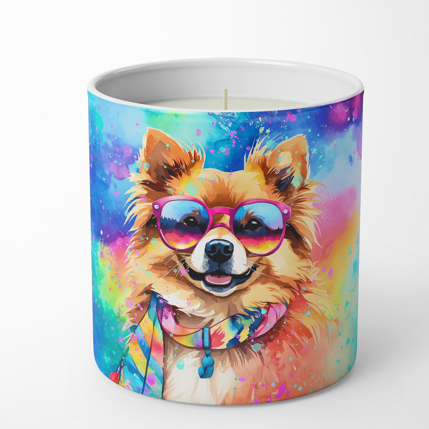 Pomeranian Hippie Dawg Decorative Soy Candle