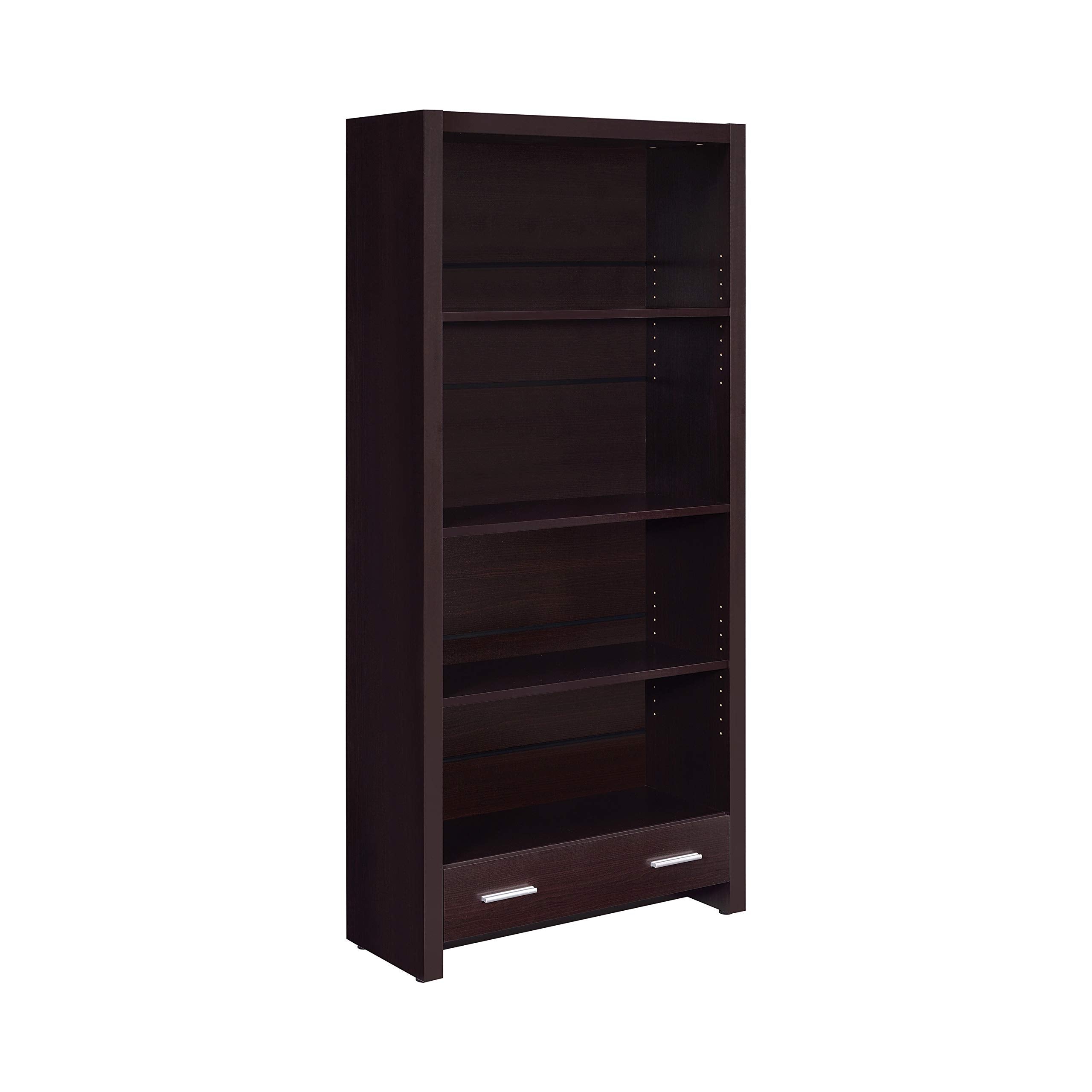 Benjara Wooden Bookcase With 3 Shelves And 1 Drawer, Brown