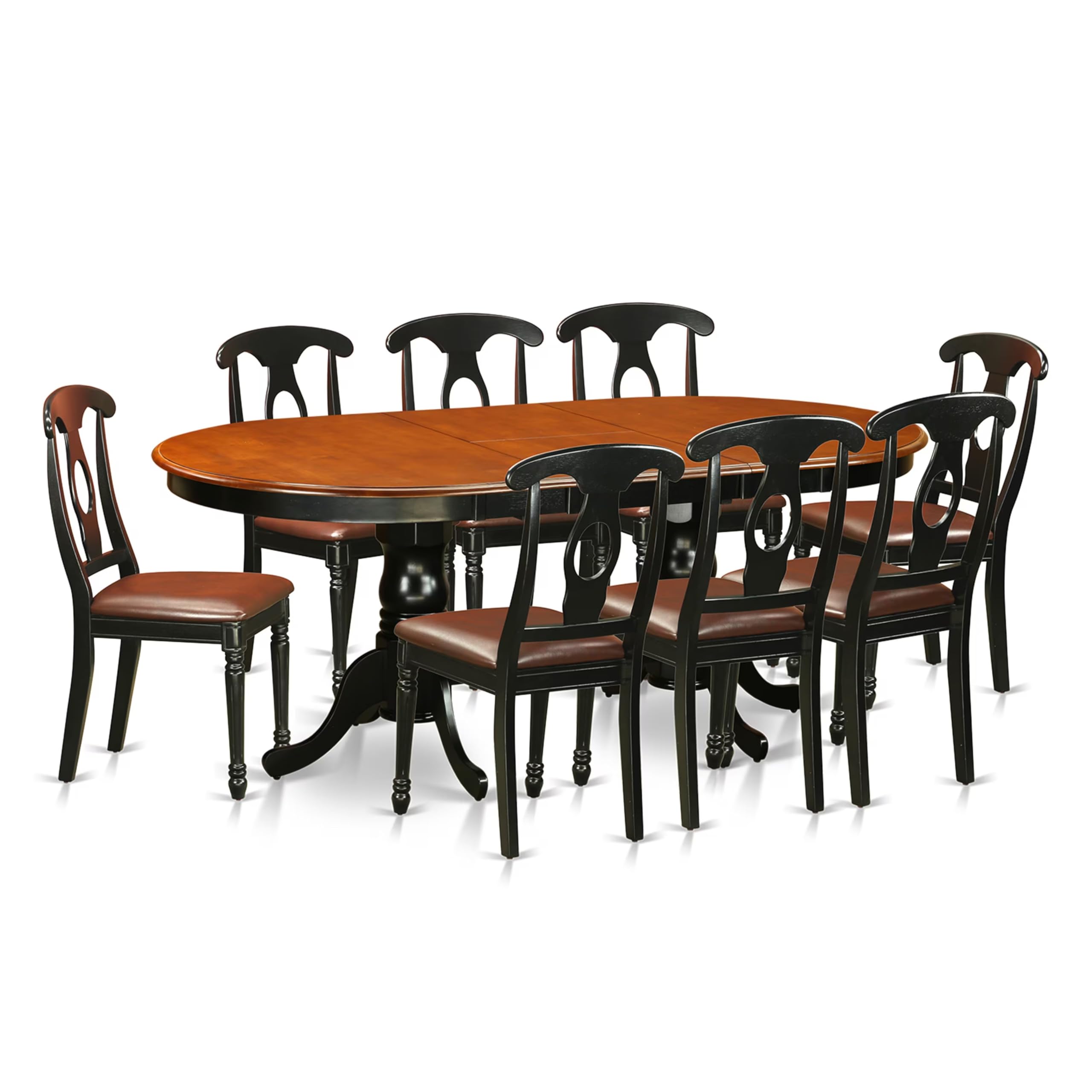 9  Pc  Dining  room  set-Dining  Table  with  8  Wooden  Dining  Chairs