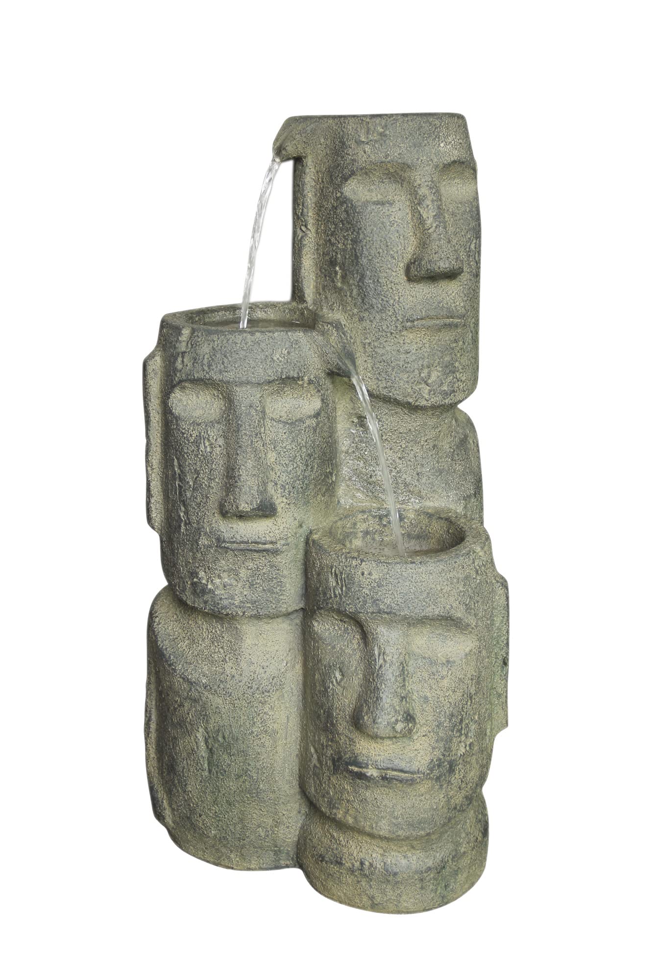 Hi-Line Gift Ltd 79577 Easter Island Heads Fountain with 2 LEDs