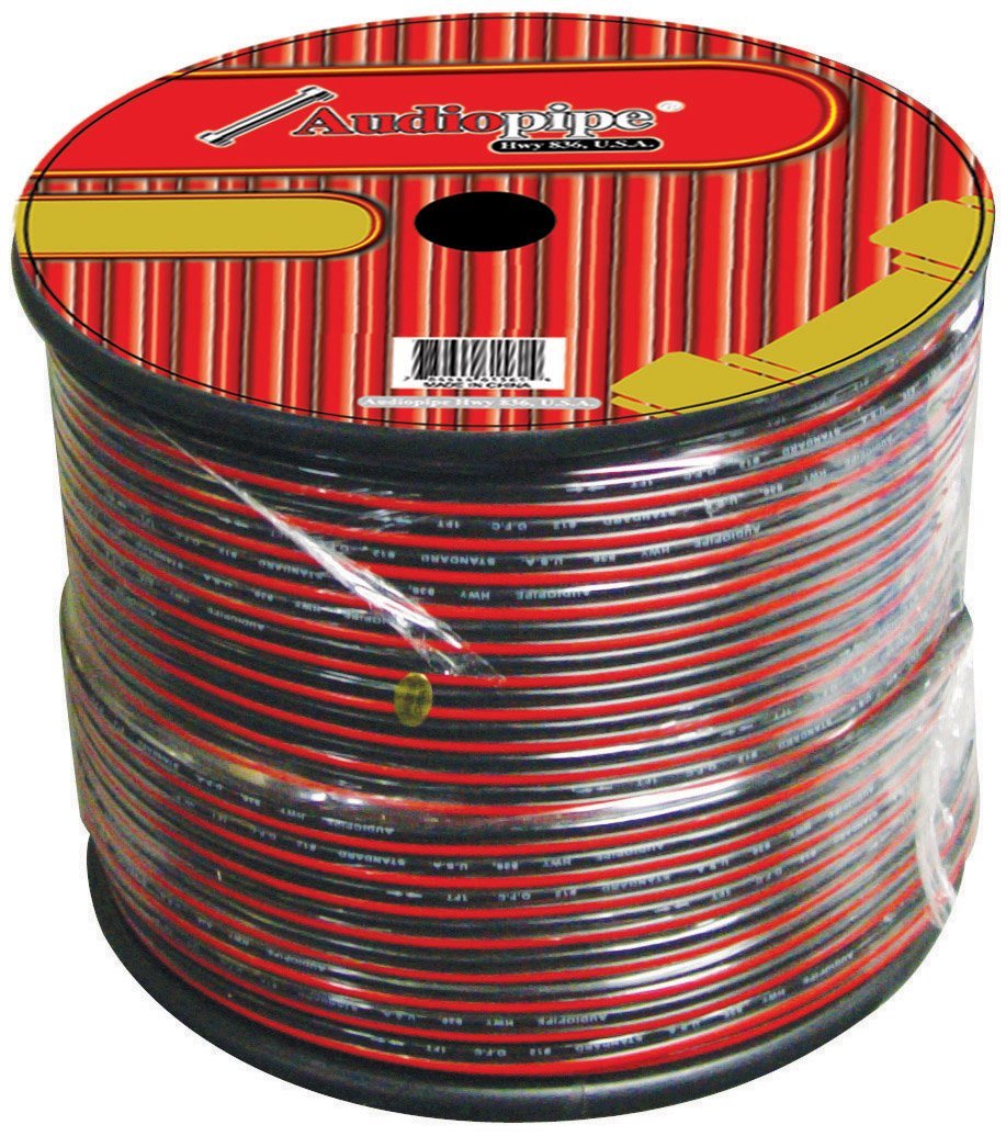 SPEAKER CABLE 16 GA. 1000 AUDIOPIPE; RED + BLACK