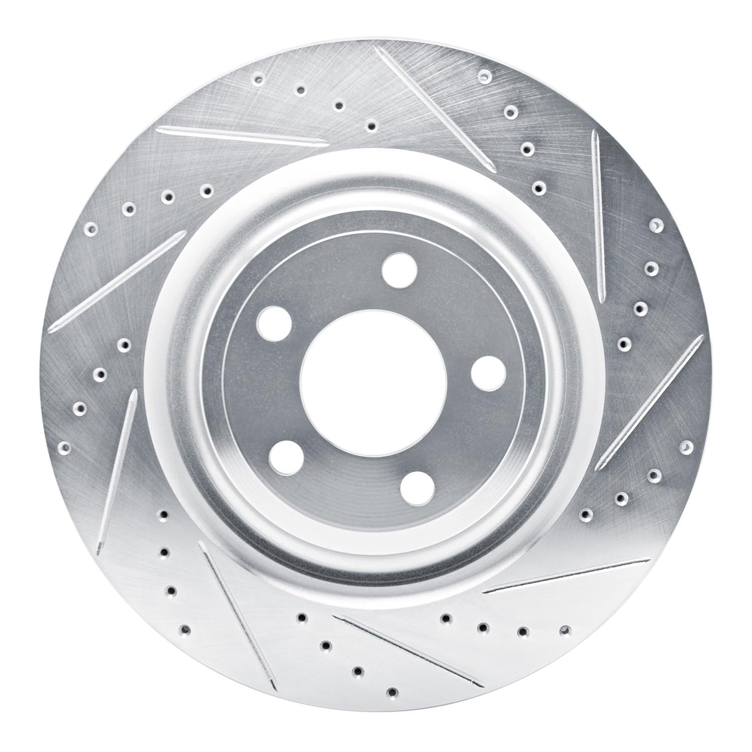 R1 Concepts Brake Rotor Drilled and Slotted Silver EDZ-54278R