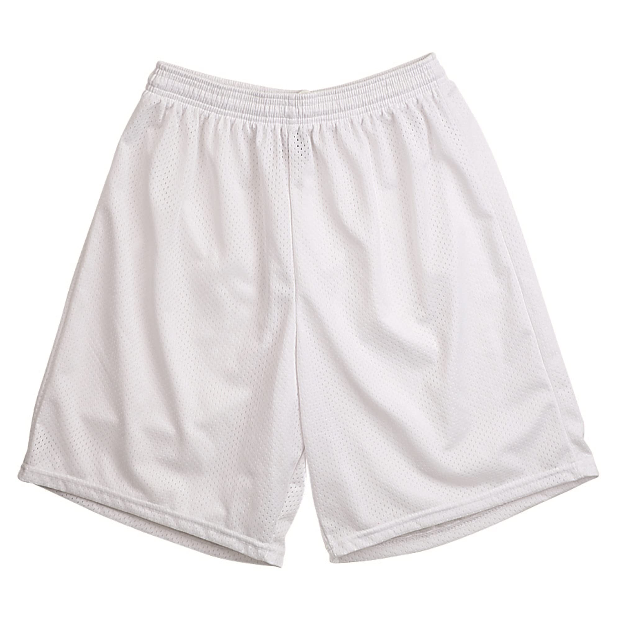 MESH SHORTS-ADULT-S-WHITE