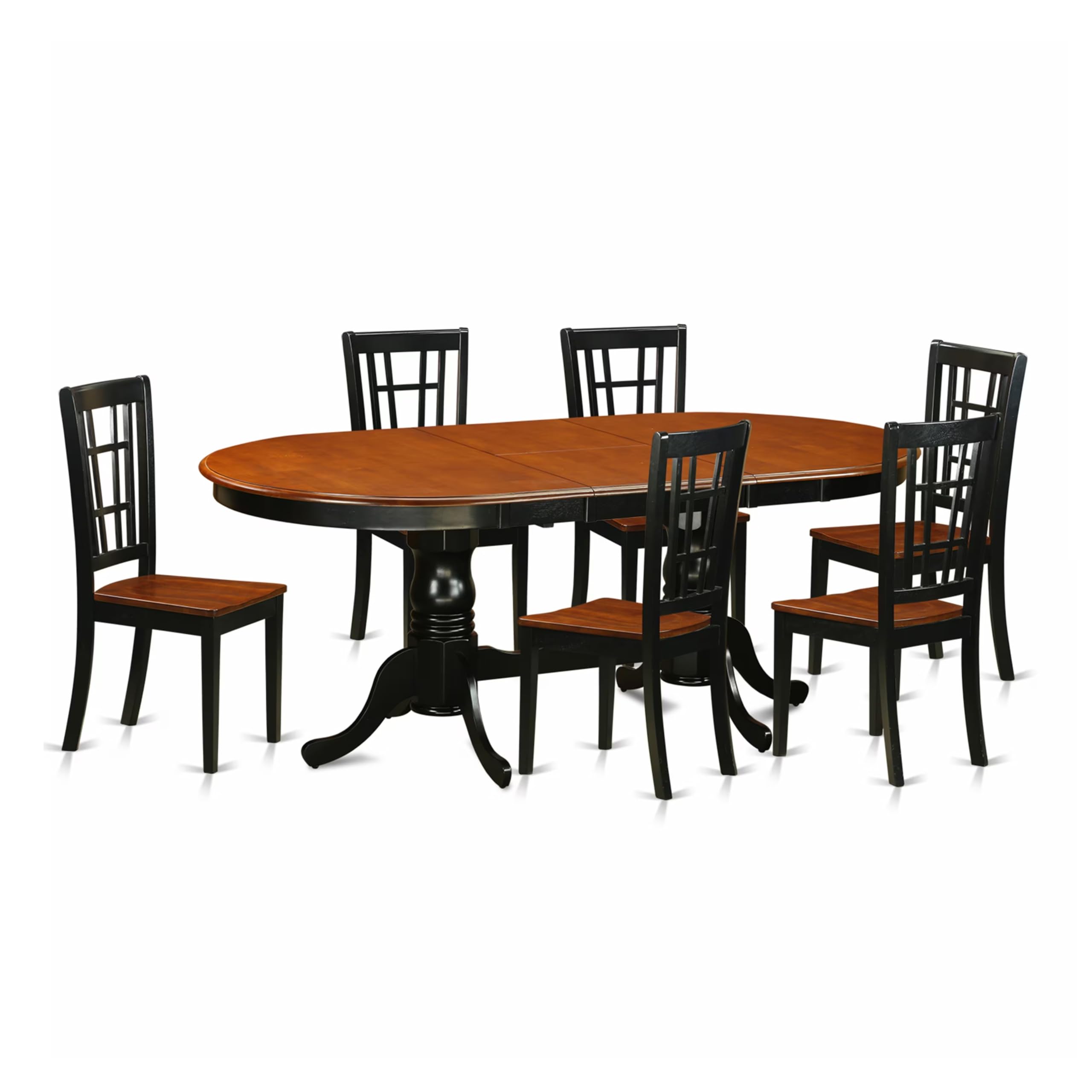 7  PC  Dining  room  set-Dining  Table  with  6  Wooden  Dining  Chairs
