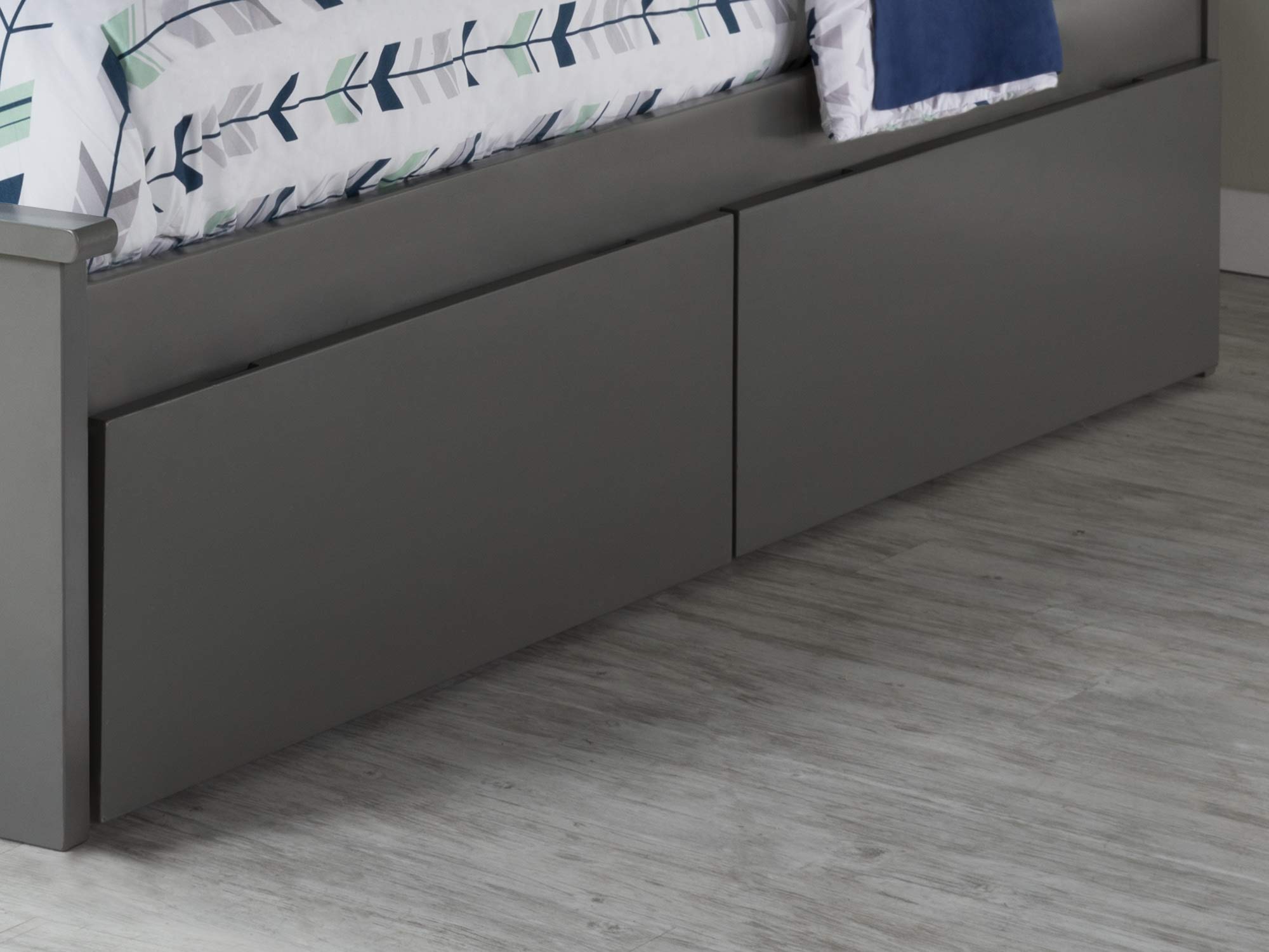 Set of 2 Queen/King/ Twin XL Under-Bed Drawers in Grey