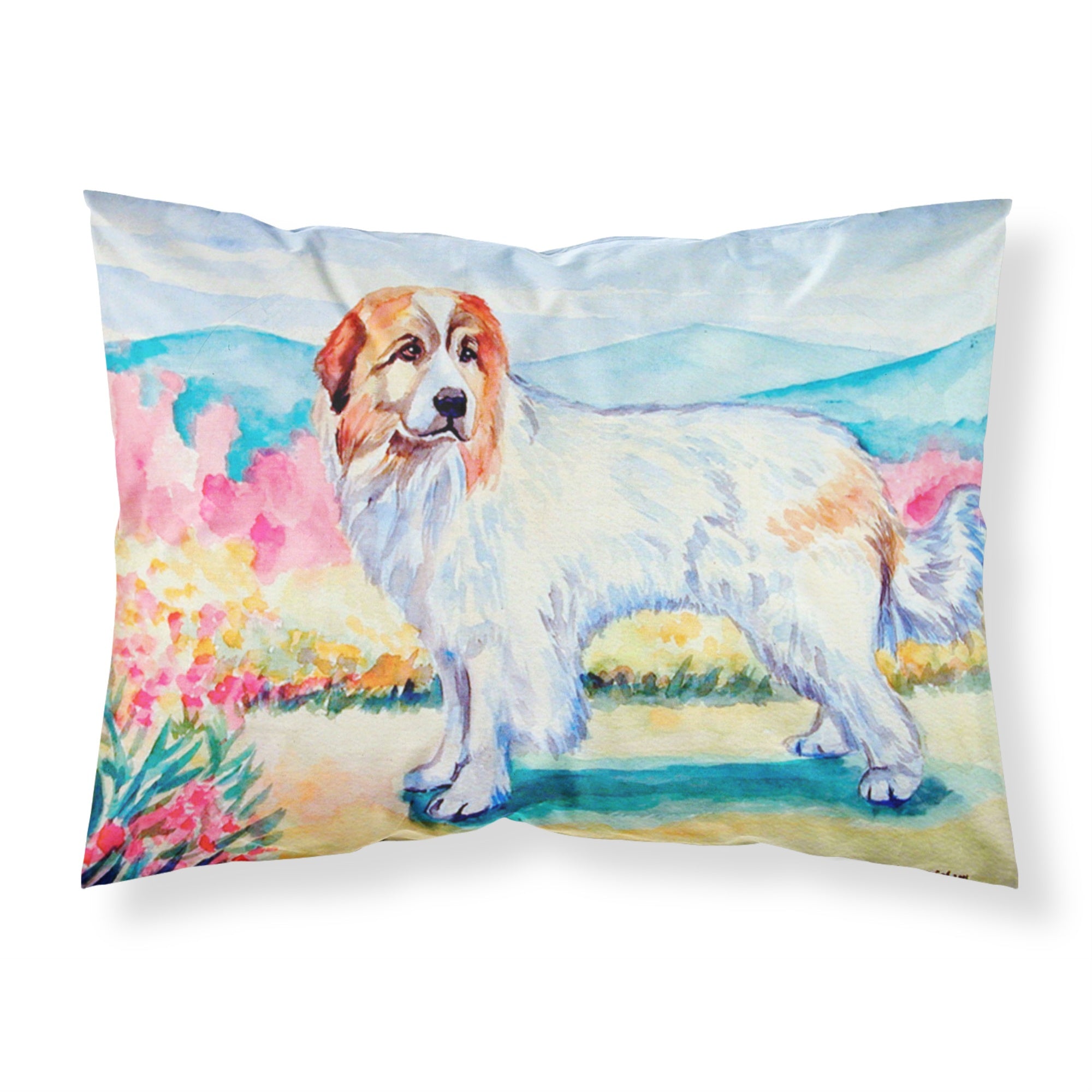 Caroline'S Treasures 7130Pillowcase Great Pyrenees Moisture Wicking Fabric Standard Pillowcase, Large, Multicolor