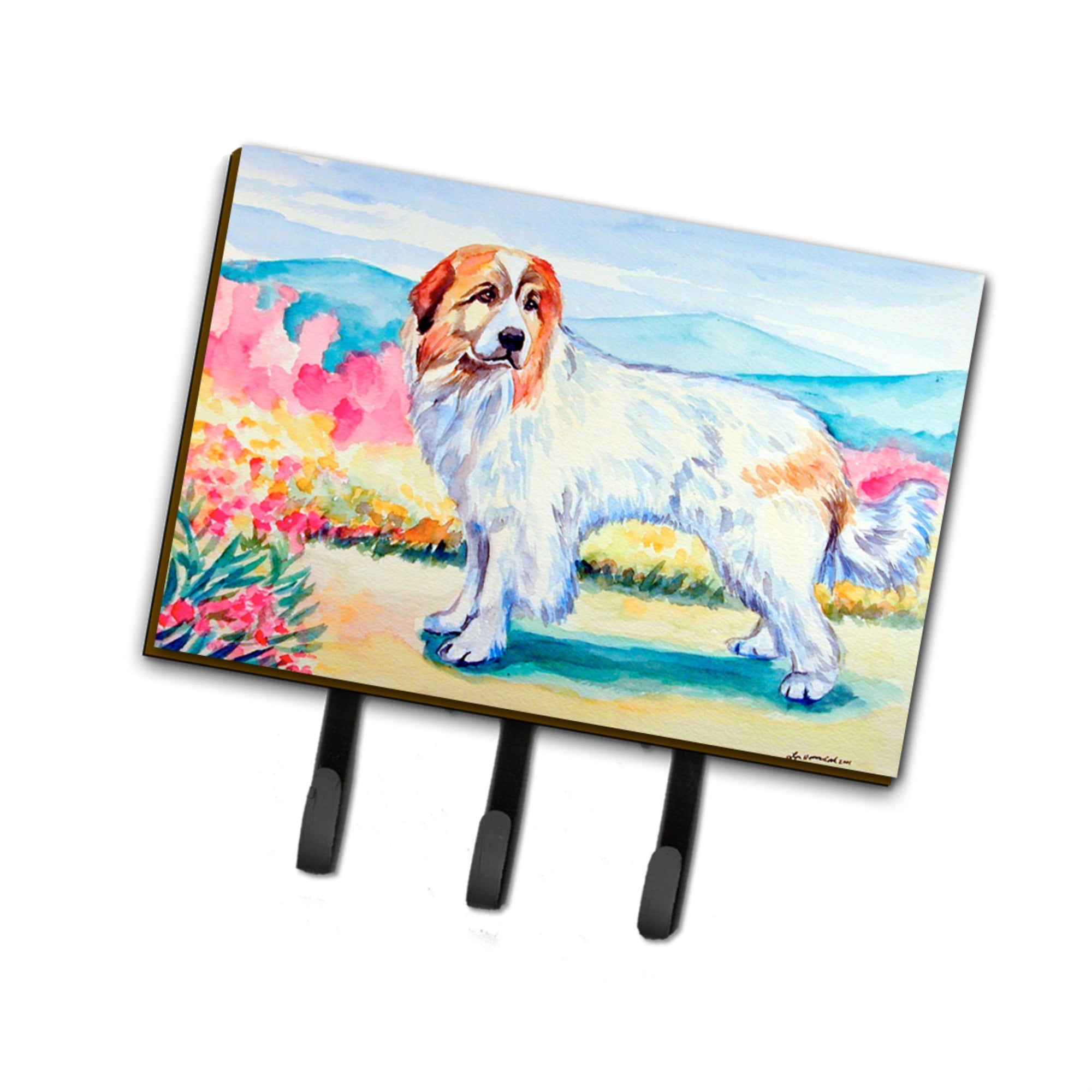 Caroline'S Treasures 7130Th68 Great Pyrenees Leash Holder Or Key Hook, Large, Multicolor