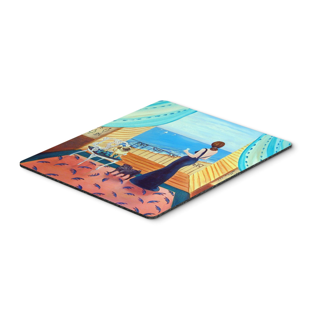 Caroline'S Treasures Mouse/Hot Pad/Trivet, Lady With Her Pug (7133Mp)