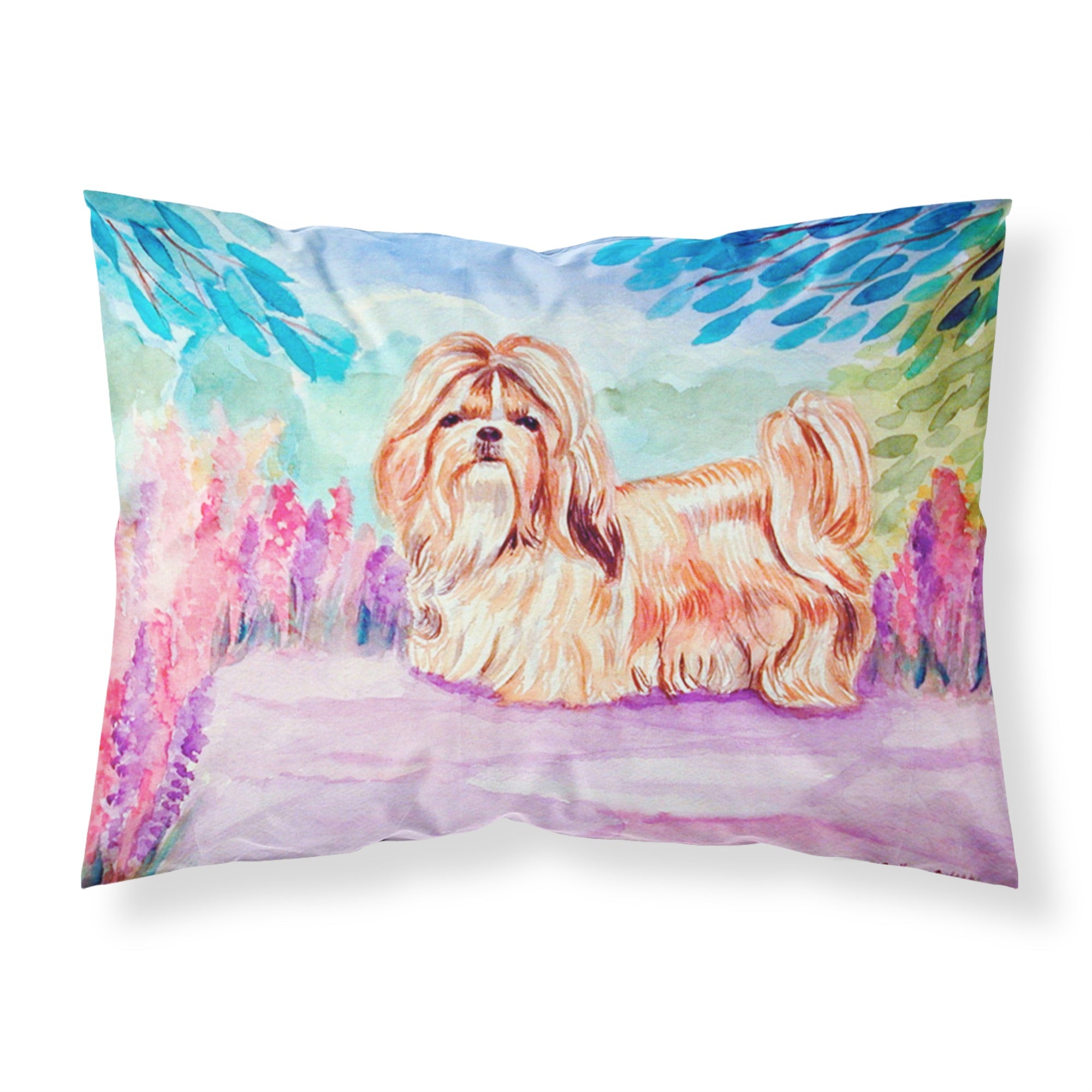 Caroline'S Treasures 7136Pillowcase Shih Tzu Moisture Wicking Fabric Standard Pillowcase, Large, Multicolor