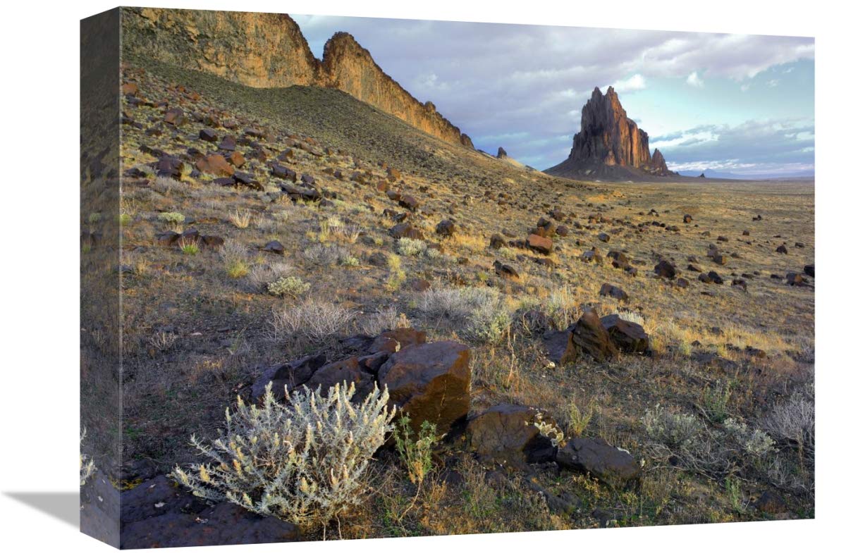 Shiprock, the basalt core of an extinct volcano, New Mexico-Canvas Art-16x12”