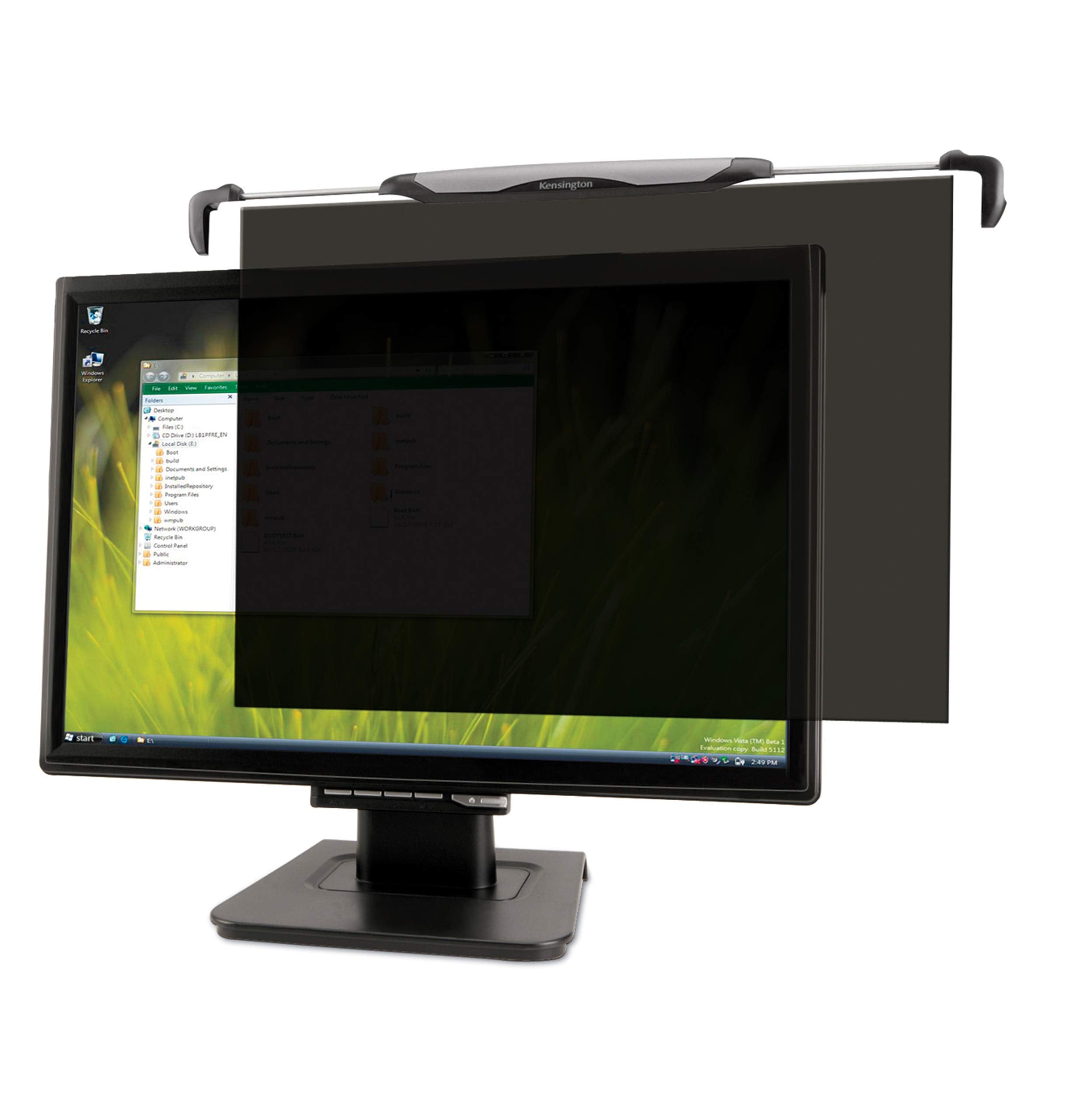 Kensington Fs240 Snap2 Privacy Screen For 22-Inch To 24-Inch Widescreen 16:10 And 16:9 Monitors (K55315Ww),Black