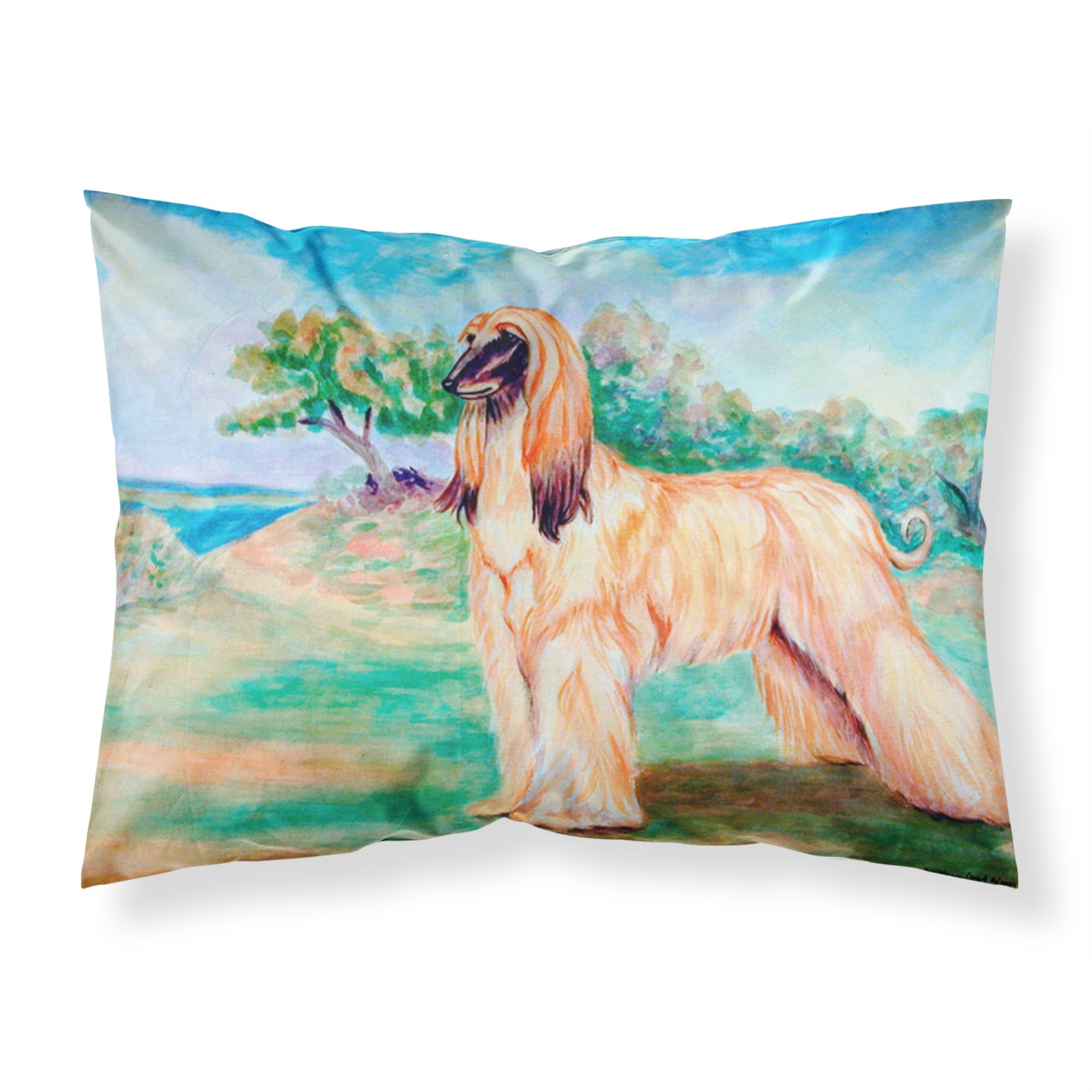 Caroline'S Treasures 7138Pillowcase Afghan Hound Moisture Wicking Fabric Standard Pillowcase, Large, Multicolor