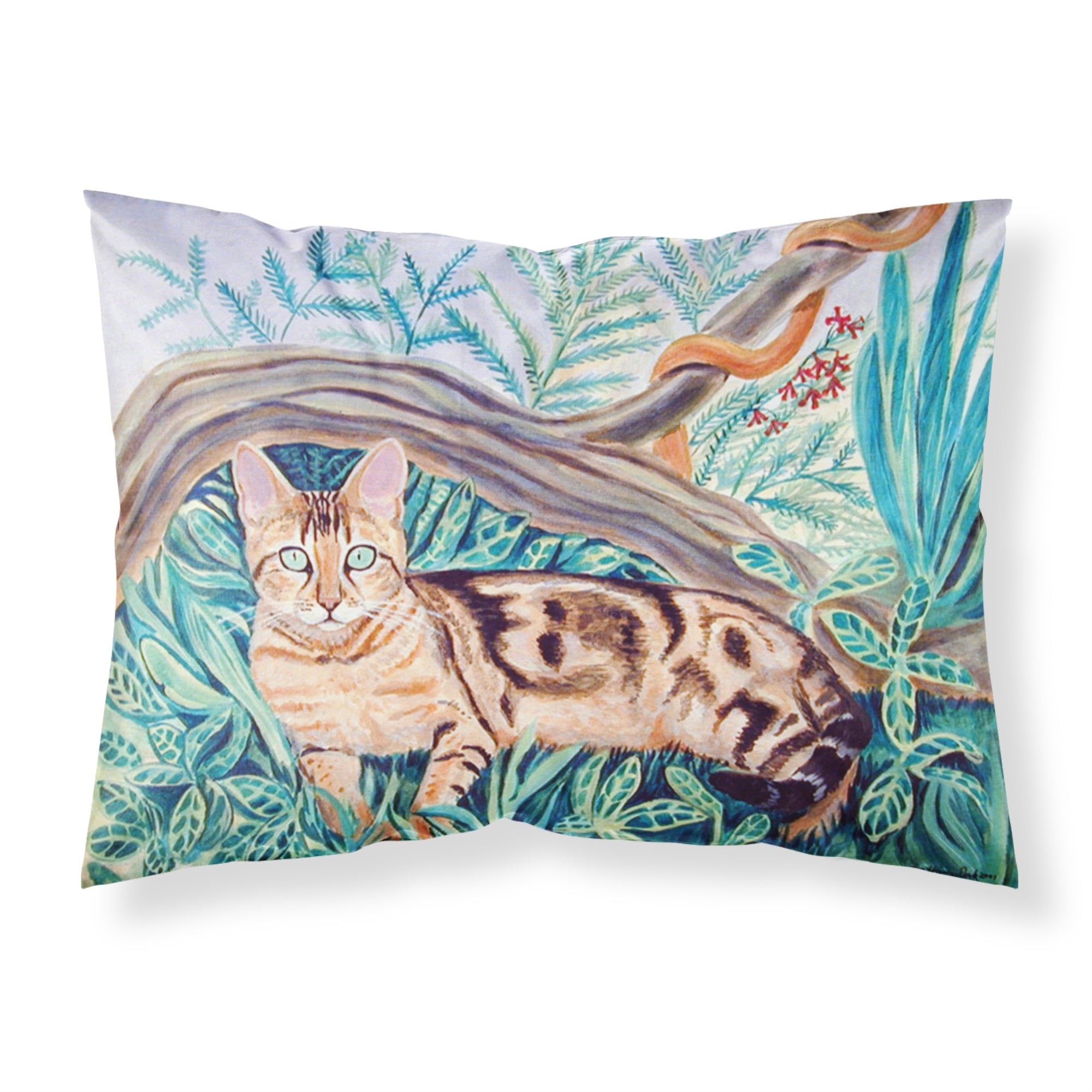 Caroline'S Treasures 7139Pillowcase Cat-Maine Coon Moisture Wicking Fabric Standard Pillowcase, Large, Multicolor