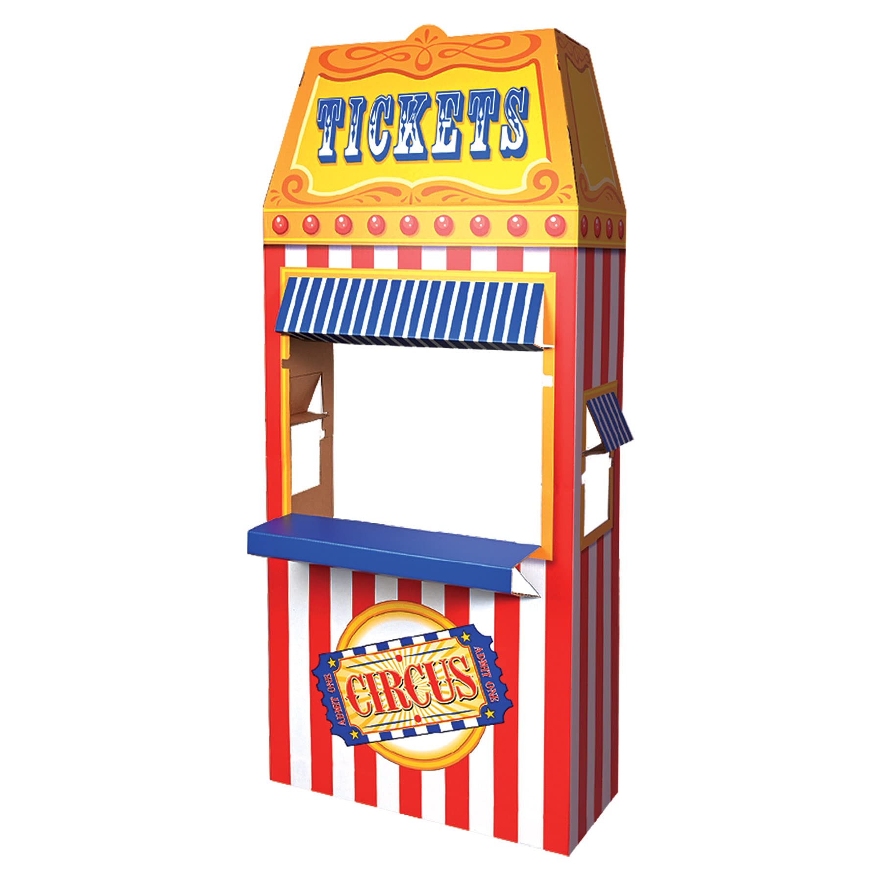 Casafoyer 3-D Circus Ticket Booth Prop for Carnival Themed Parties ( Pack of 2 )