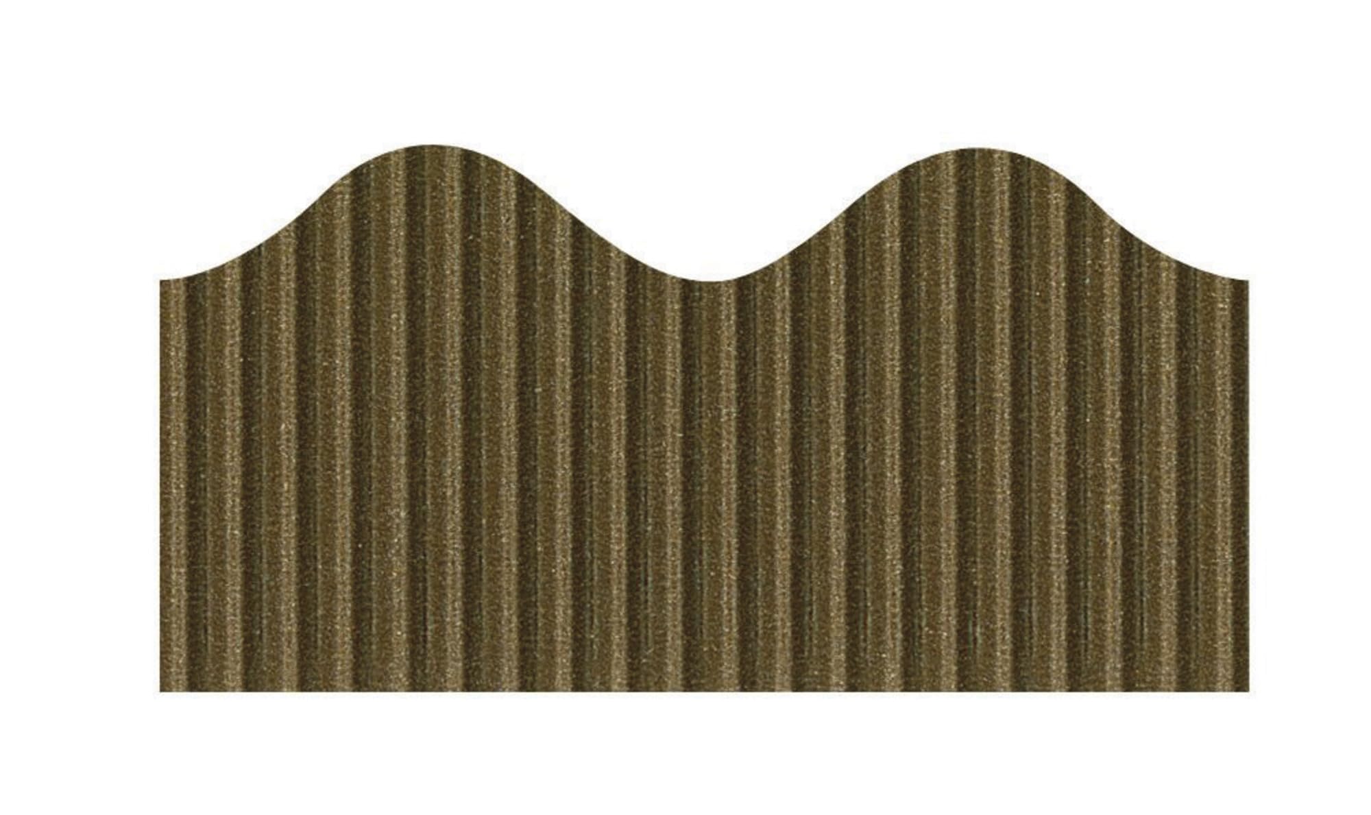 Bordette Pacon Scalloped Decorative Border, 2-1/4 in X 50 ft, Brown