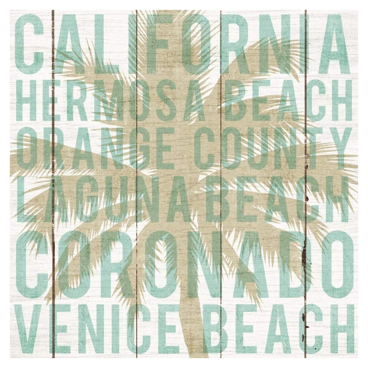Bon Voyage California Palm -Paper Art-38x38”