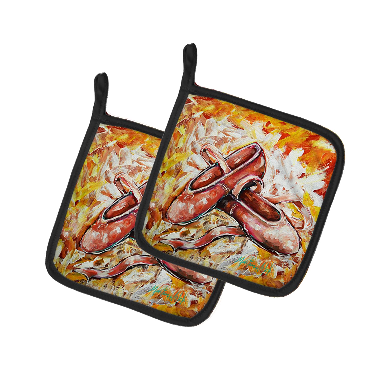 First Step Ballet Shoes Pair of Pot Holders