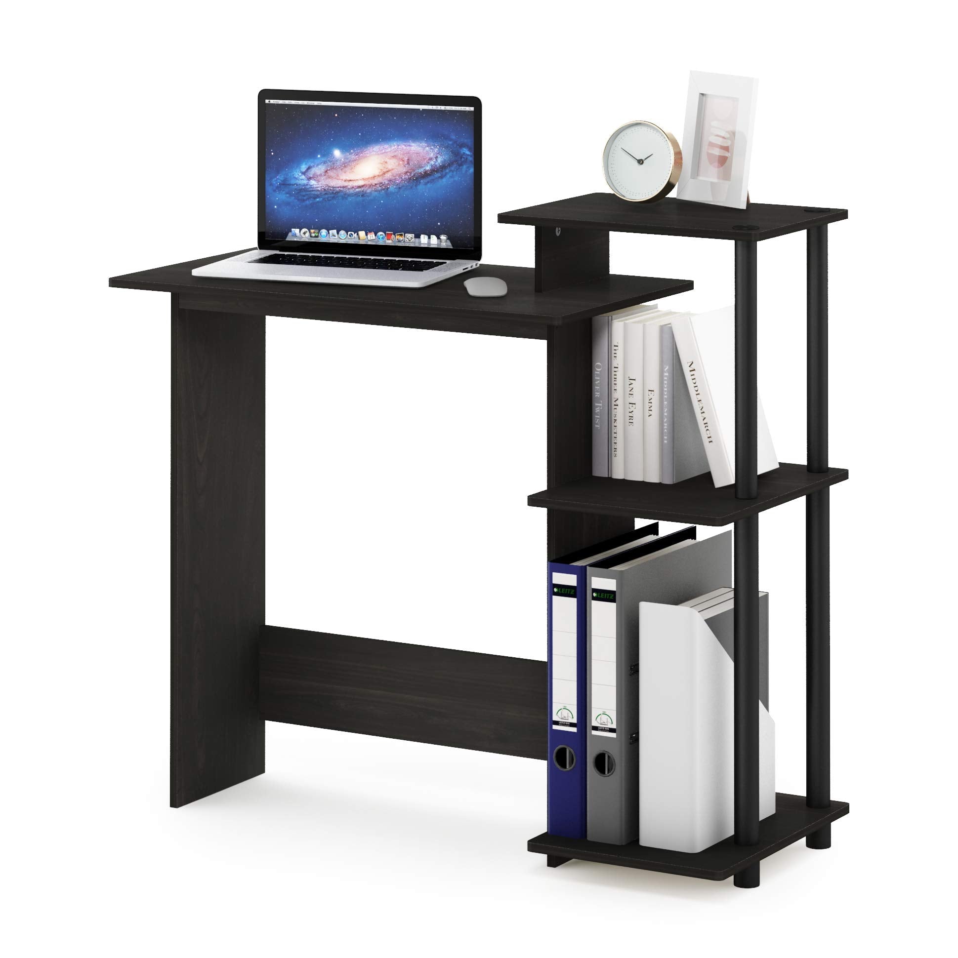 Furinno 11192EX/BK Efficient Home Laptop Notebook Computer Desk, Espresso/Black
