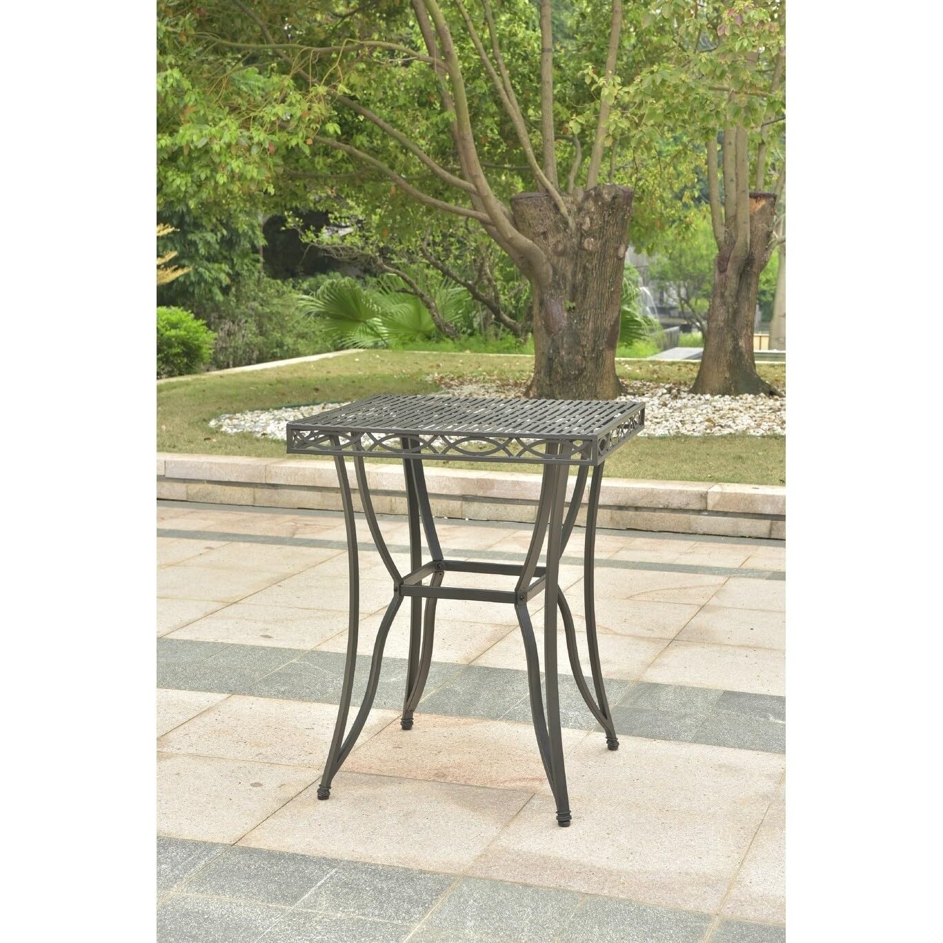 Segovia Iron Bar Height Table - Antique Black