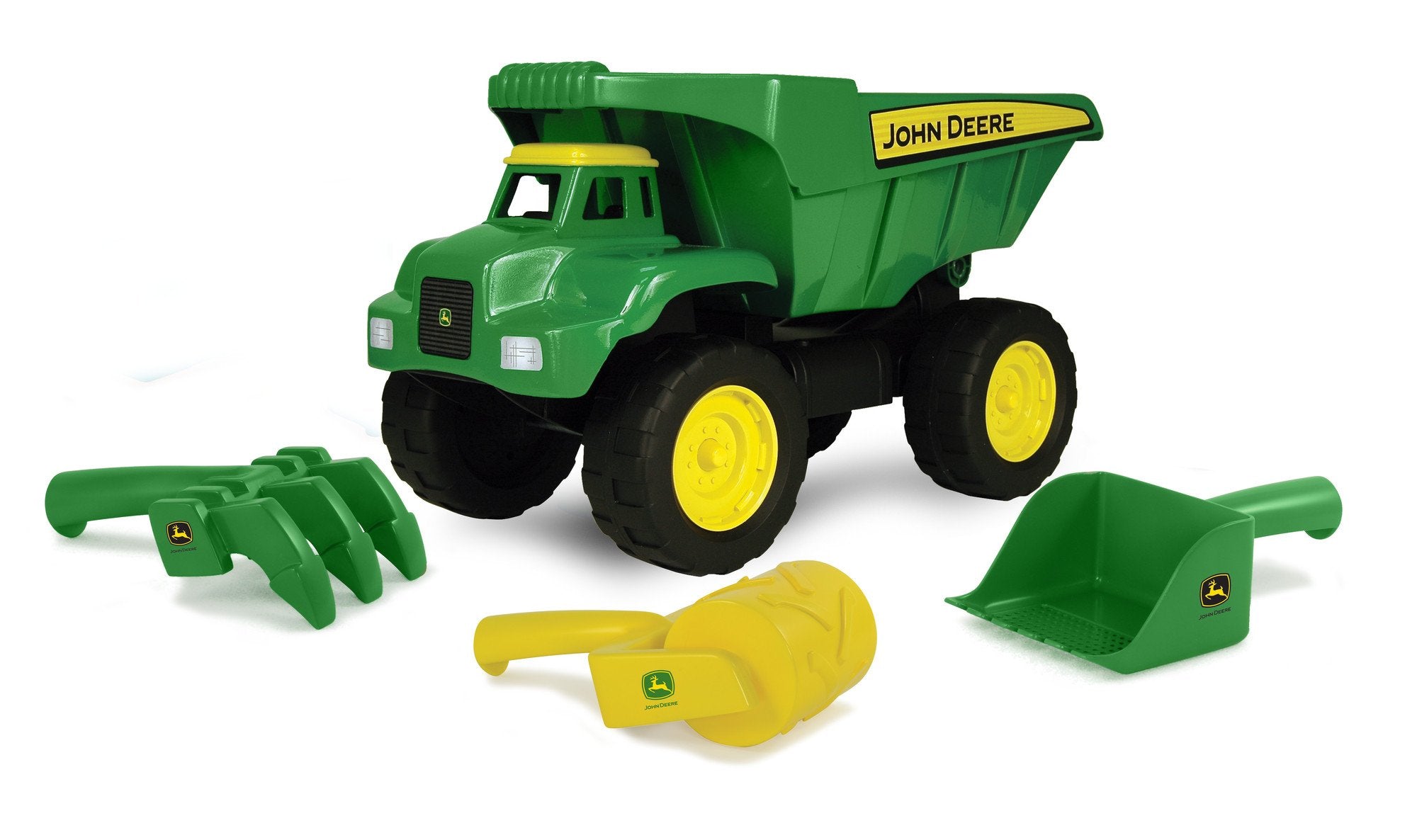 Tomy John Deere 15 Big Scoop Dump Truck With Sand Tools, Brown/A