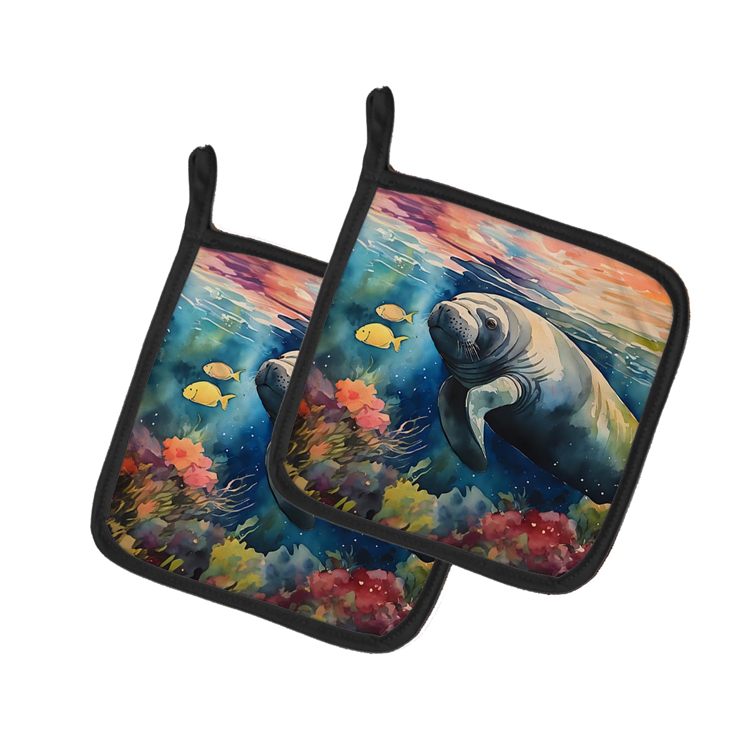 Manatee Pair of Pot Holders