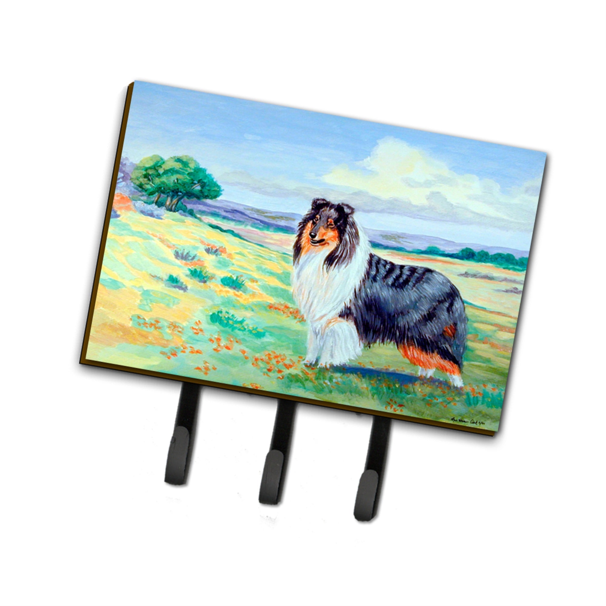 Caroline'S Treasures 7140Th68 Collie Leash Holder Or Key Hook, Large, Multicolor