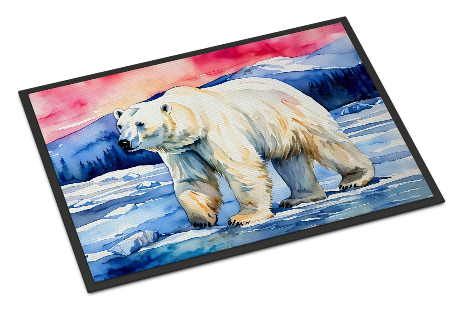 Carolines Treasures DAC2975MAT Polar Bear Doormat Front Door Mat Indoor Outdoor Rugs for Entryway, Non Slip Washable Low Pile, 18H X 27W