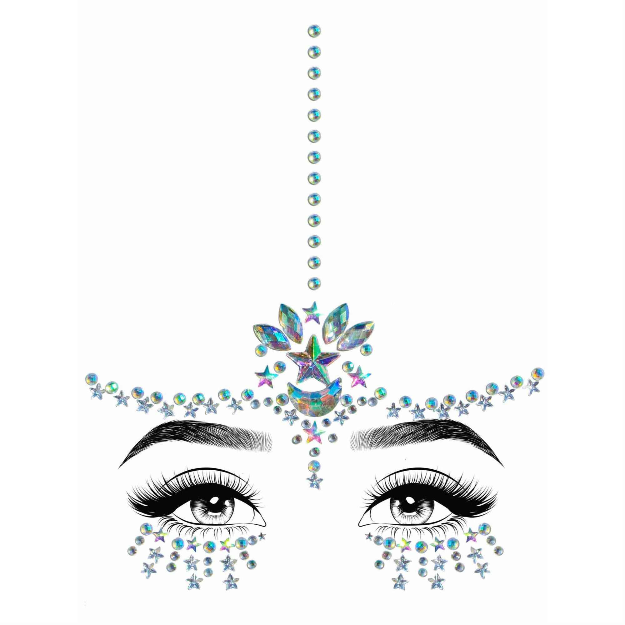 Karma Adhesive Face Jewels Sti - O/S / Clear