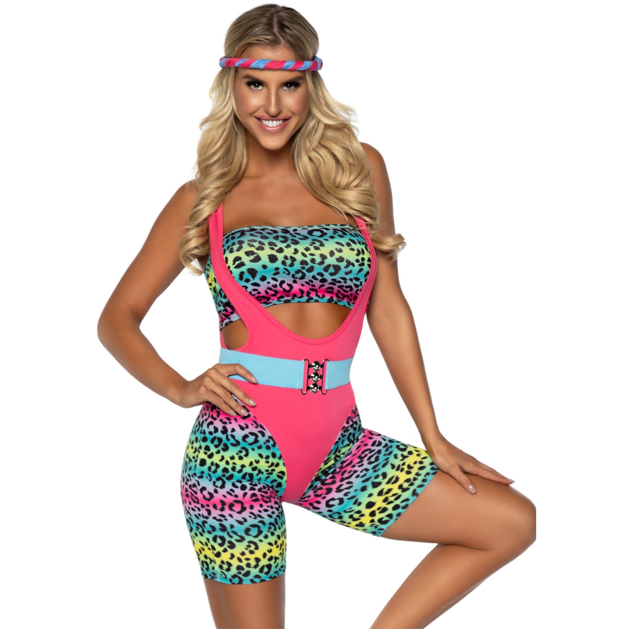 80's Cardio Cutie, 4 PC includ - SMALL / MULTICOLOR