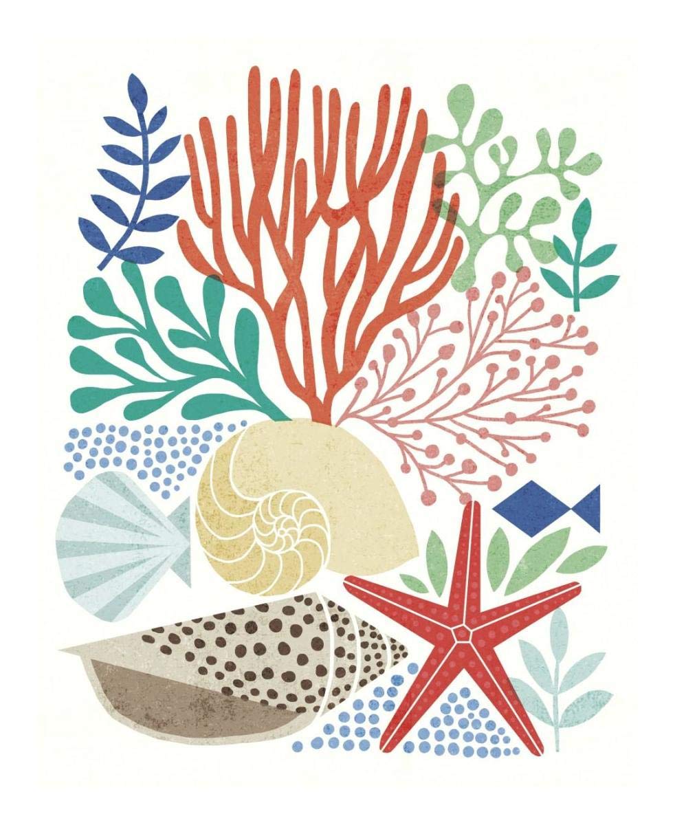 Under Sea Treasures VI -Paper Art-18x22”