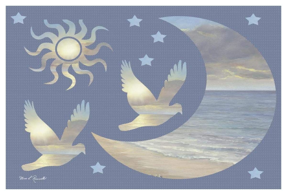 Moon and Stars -Paper Art-50x34”
