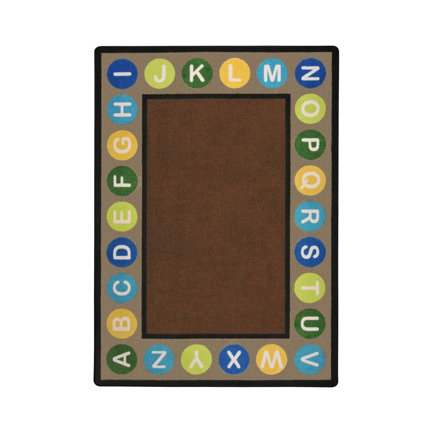 Alphabet Spots 78 x 109??area rug in color Earthtone