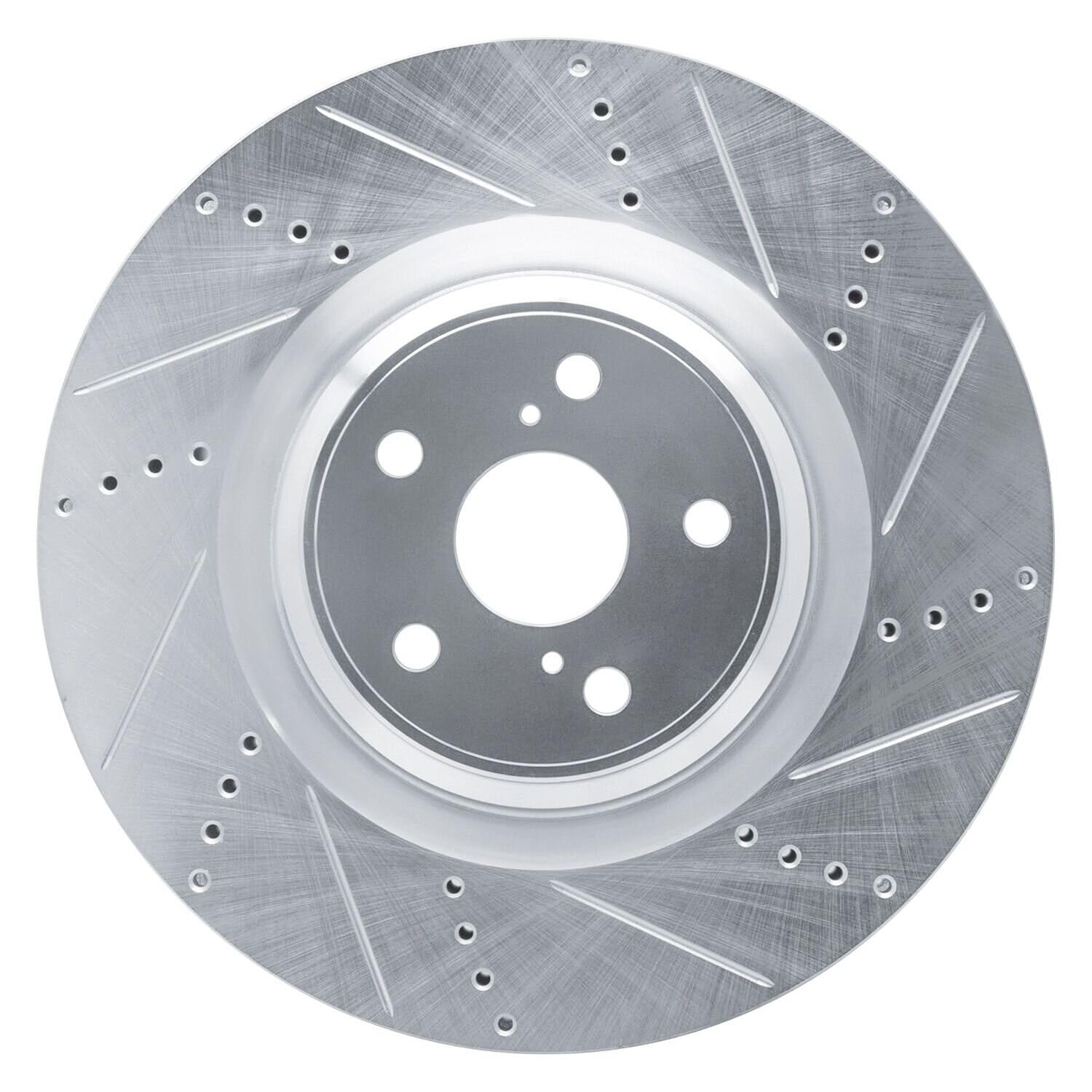 R1 Concepts Brake Rotor Drilled and Slotted Silver EDZ-75031D