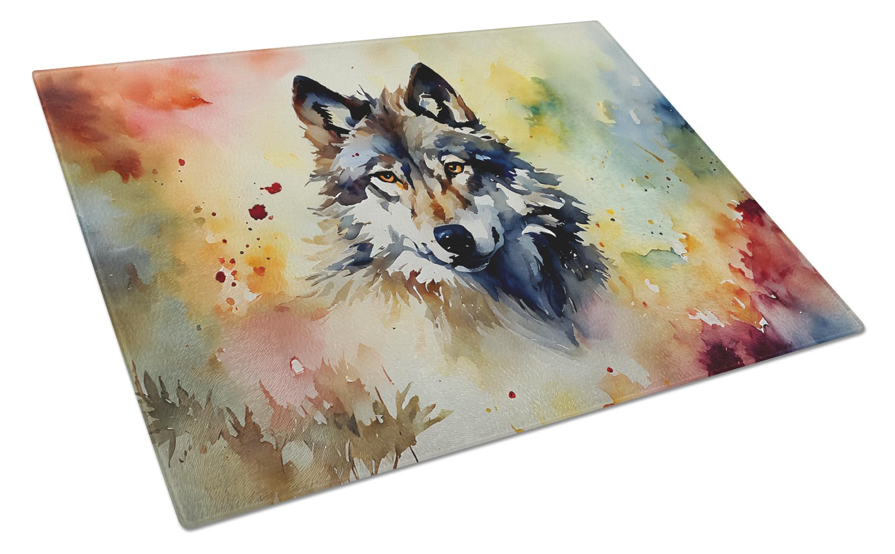 Carolines Treasures DAC3004LCB Wolves Wolf Glass Cutting Board Large Decorative Tempered Glass Kitchen Cutting and Serving Board Large Size Chopping Board