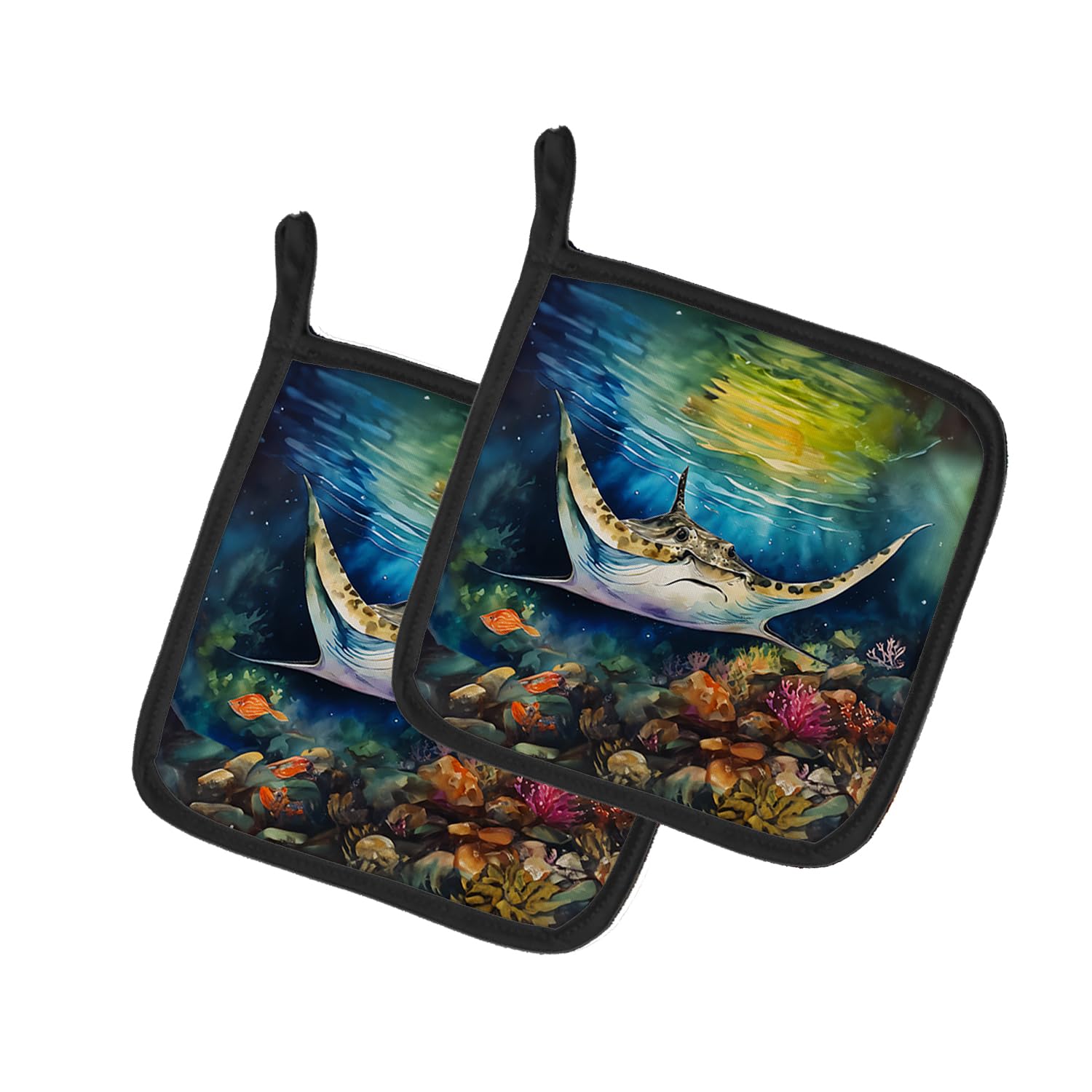 Sting Ray Pair of Pot Holders