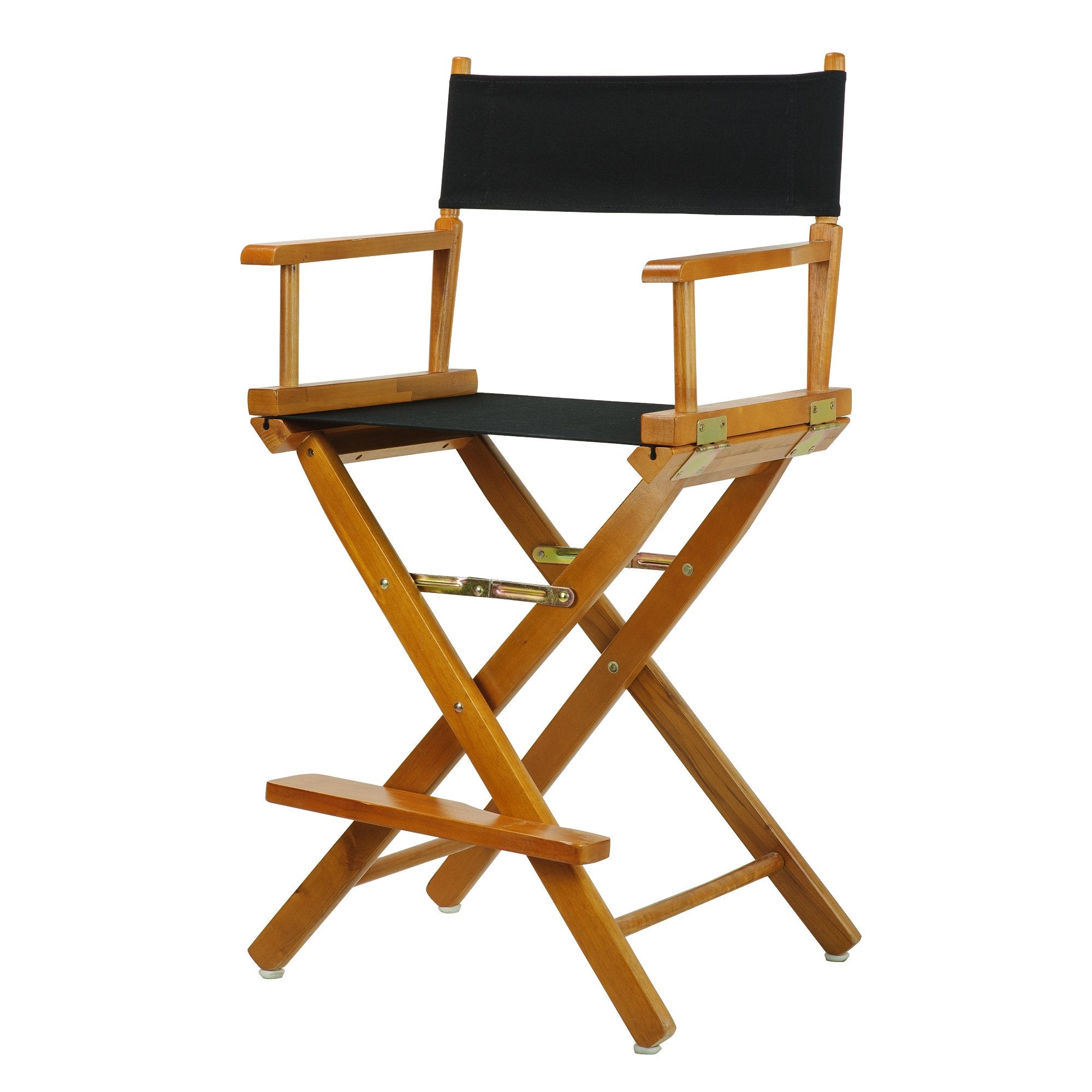 Casafoyer 24″ Director's Chair Honey Oak Frame-Black Canvas - (Pack Of 2)