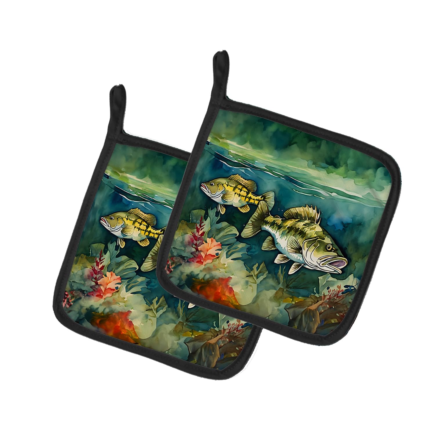 Smallmouth Bass Pair of Pot Holders
