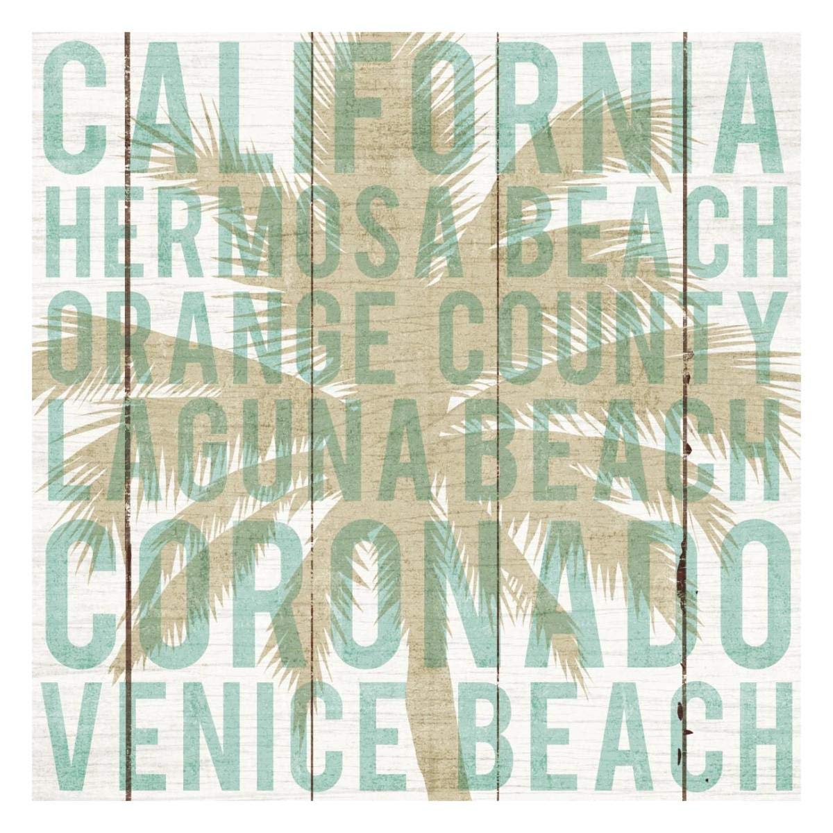 Bon Voyage California Palm -Paper Art-26x26”