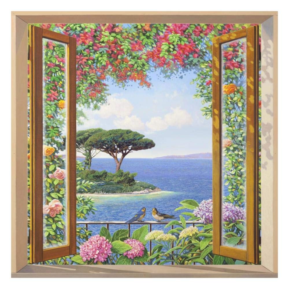Sulla costa mediterranea-Paper Art-26x26”