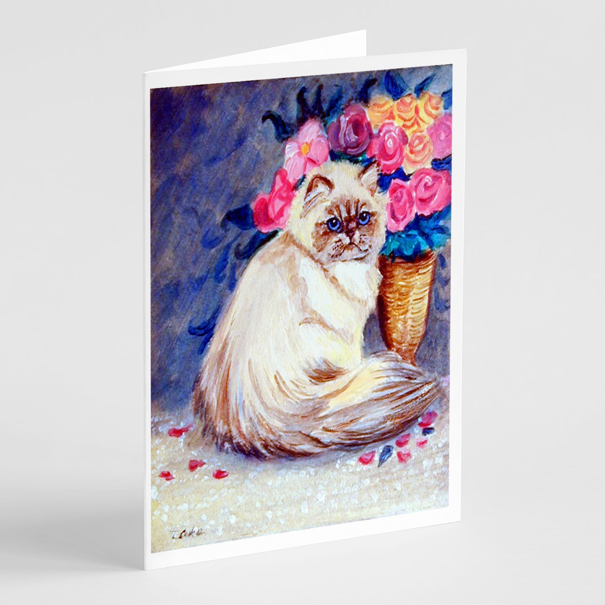 Persian Cat  Greeting Cards And Envelopes Pack Of 8