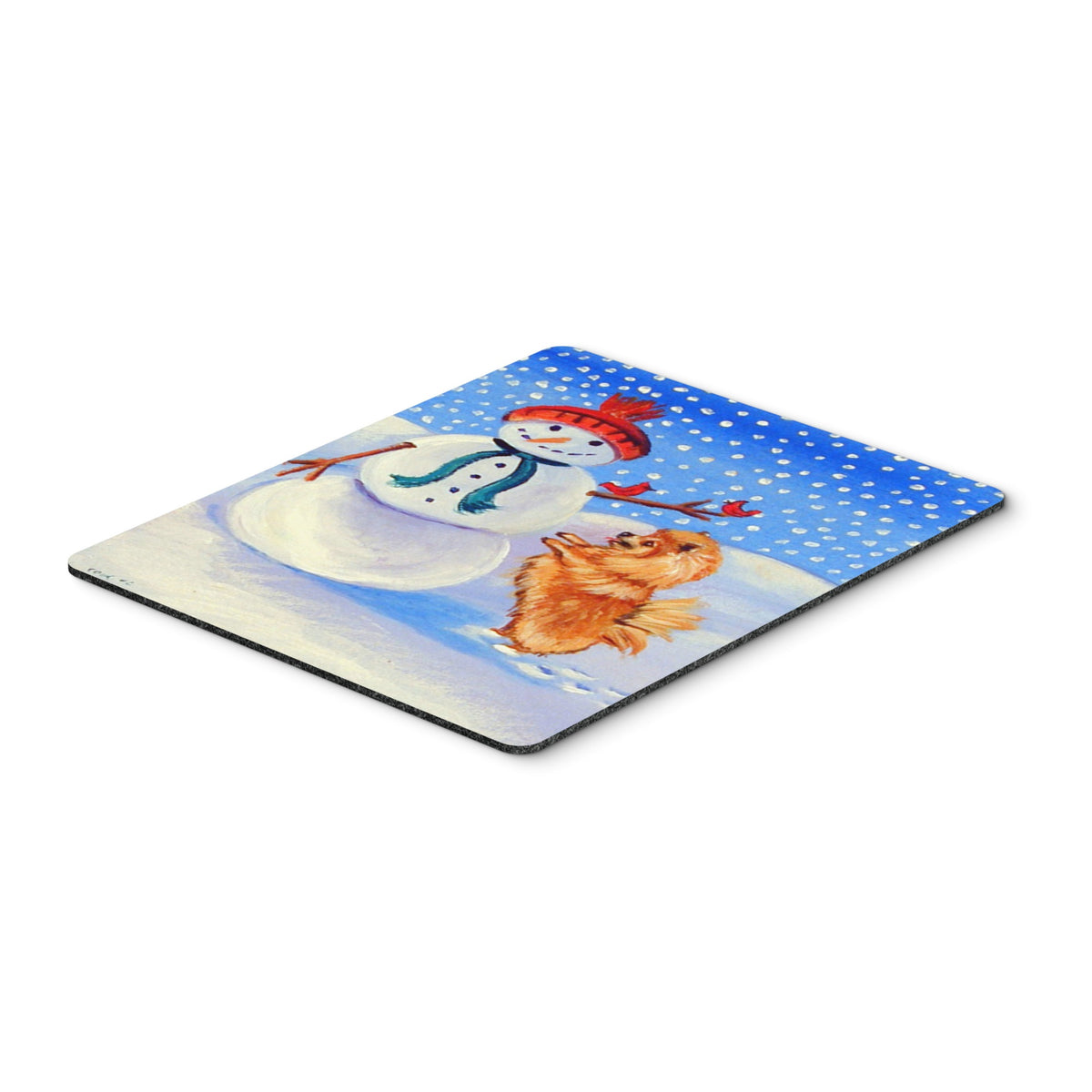Caroline'S Treasures Mouse/Hot Pad/Trivet, Snowman With Pomeranian (7151Mp)