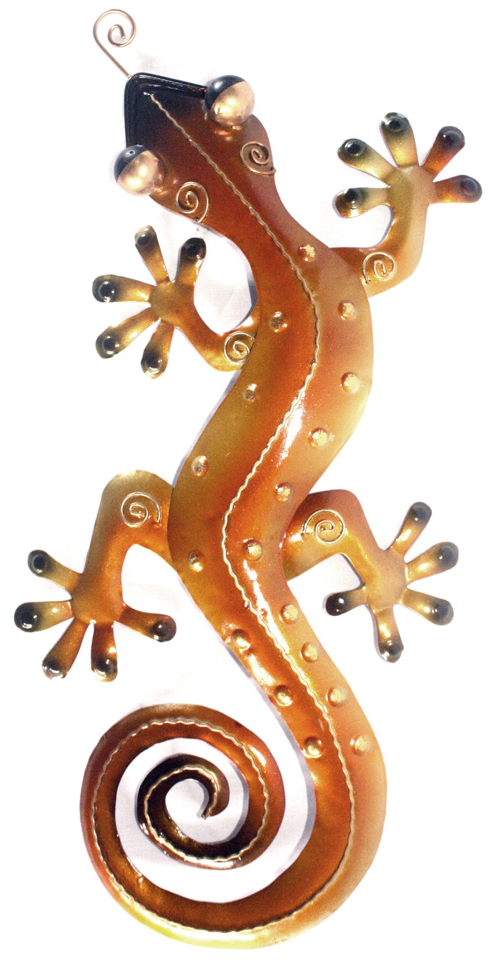D-ART COLLECTION, INC Iron Orange Gecko Wall Dcor Medium