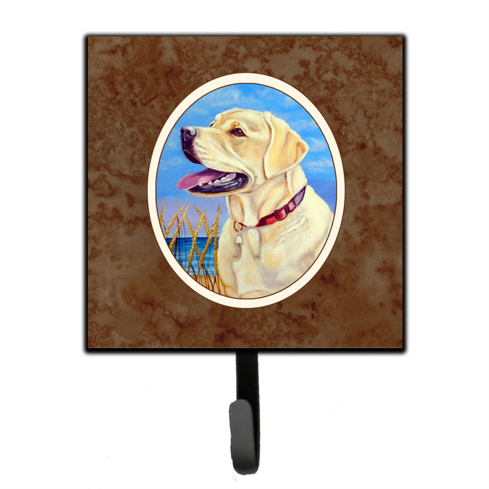 Caroline'S Treasures Yellow Labrador At The Beach Leash Or Key Holder 7158Sh4, Small, Multicolor