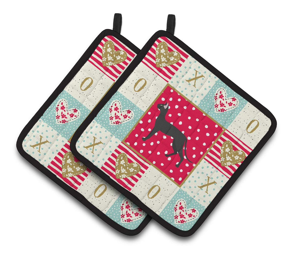 Oriental Shorthair #1 Cat Love Pair of Pot Holders