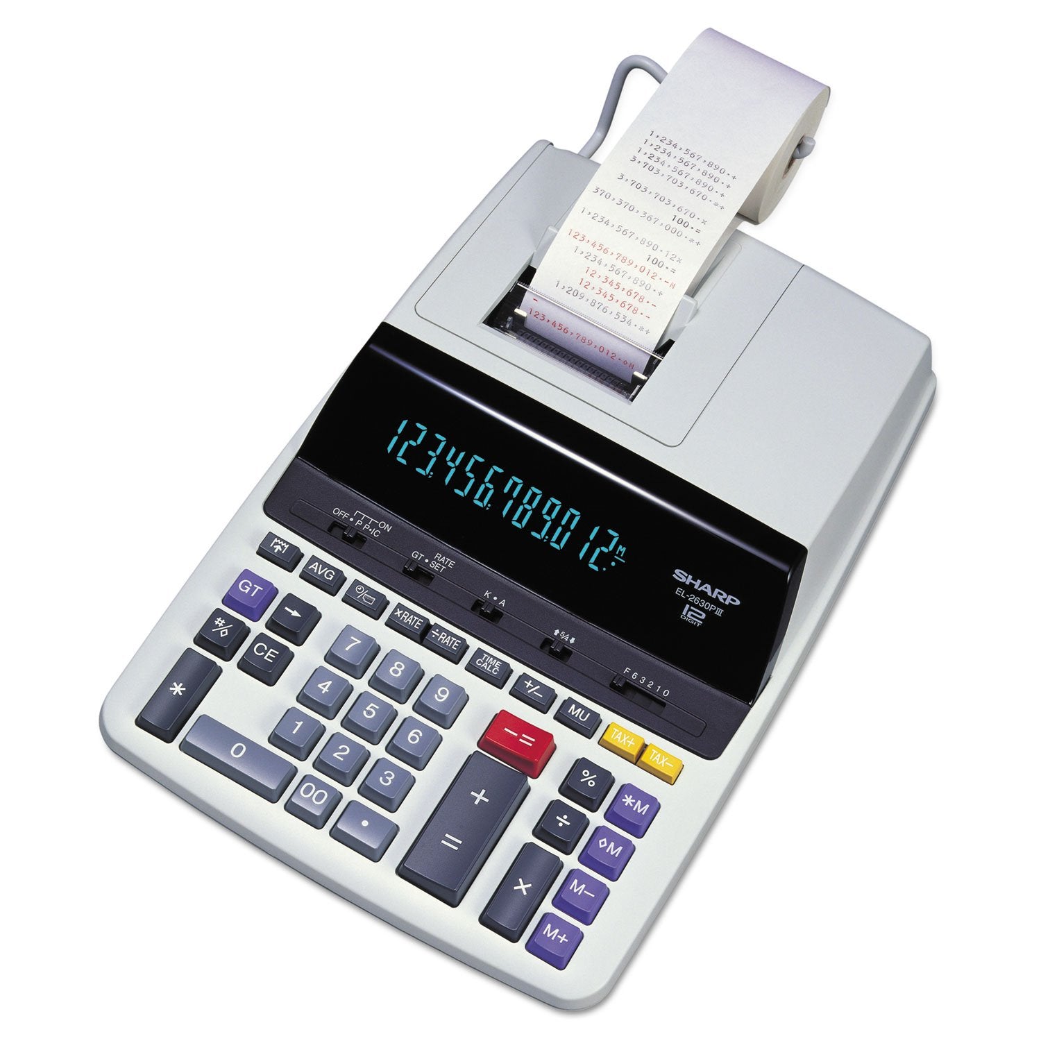 Sharp Calculators EL-2630PIII 12-Digit Commercial Printing Calculator