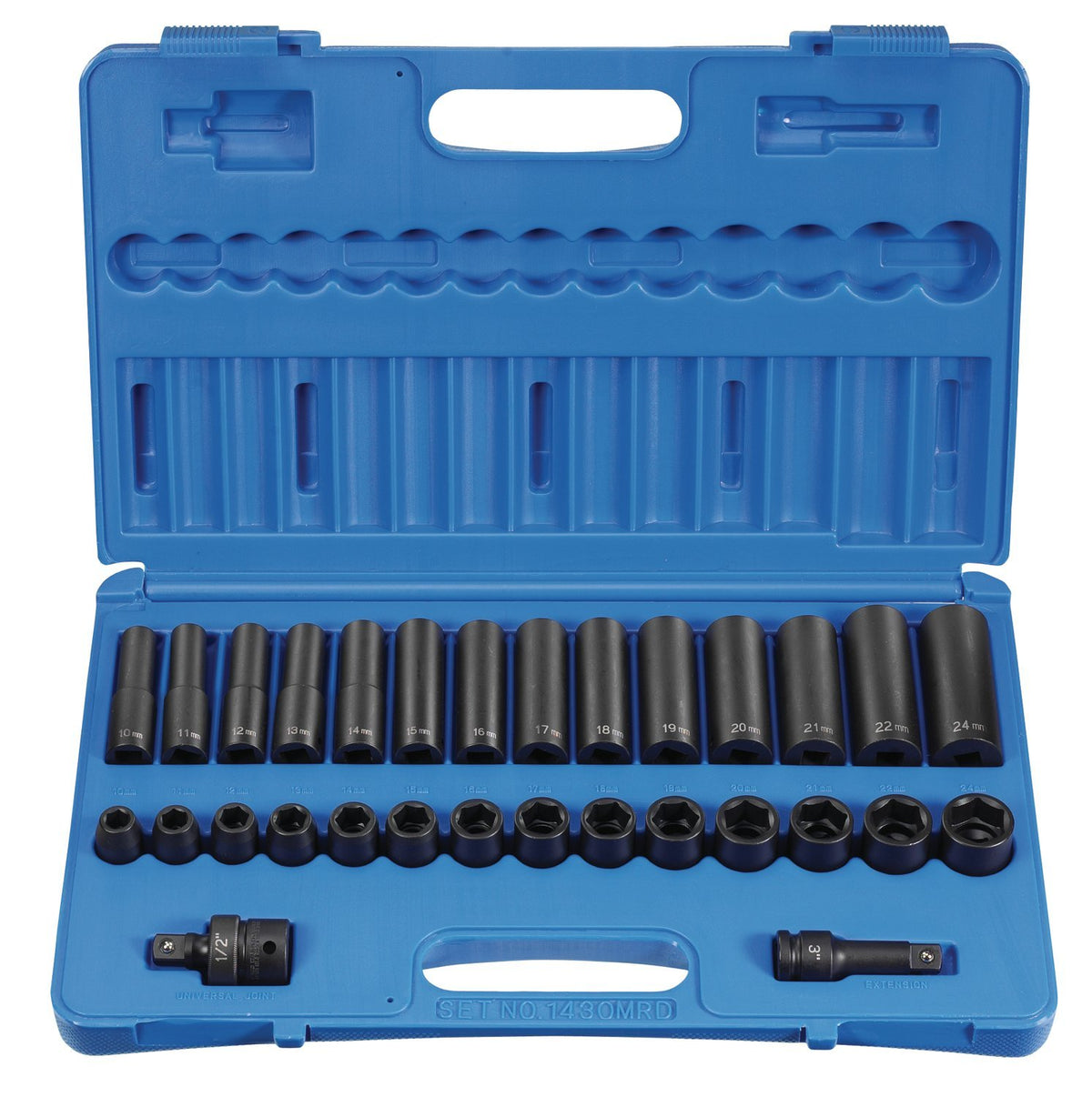 Grey Pneumatic (1430Mrd 1/2 Drive 30-Piece Standard/Deep Metric Socket Set