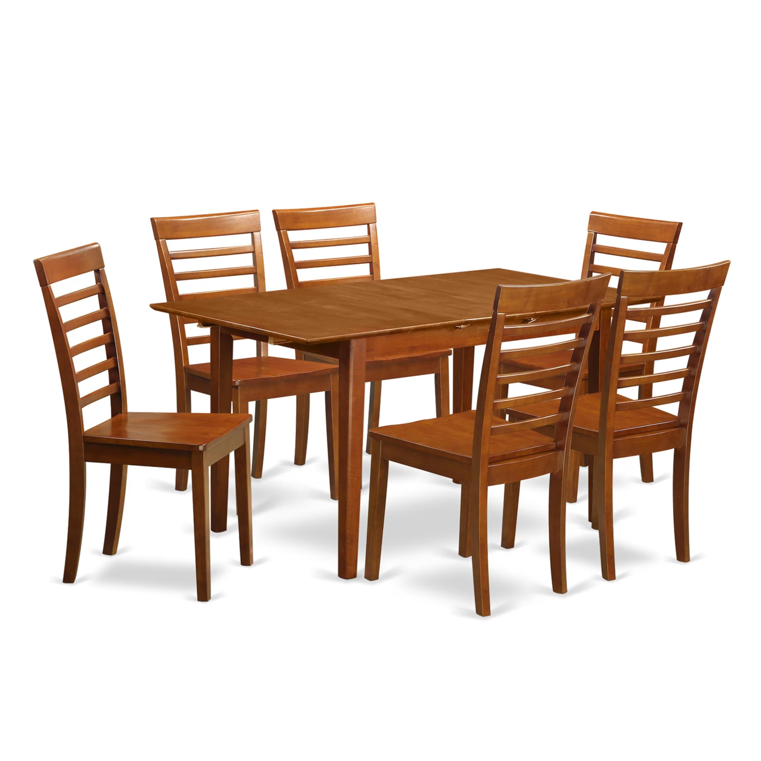 7  PC  Kitchen  Tables  and  chair  set  Table  with  a  12in  Leaf  and  6  Kitchen  Chairs